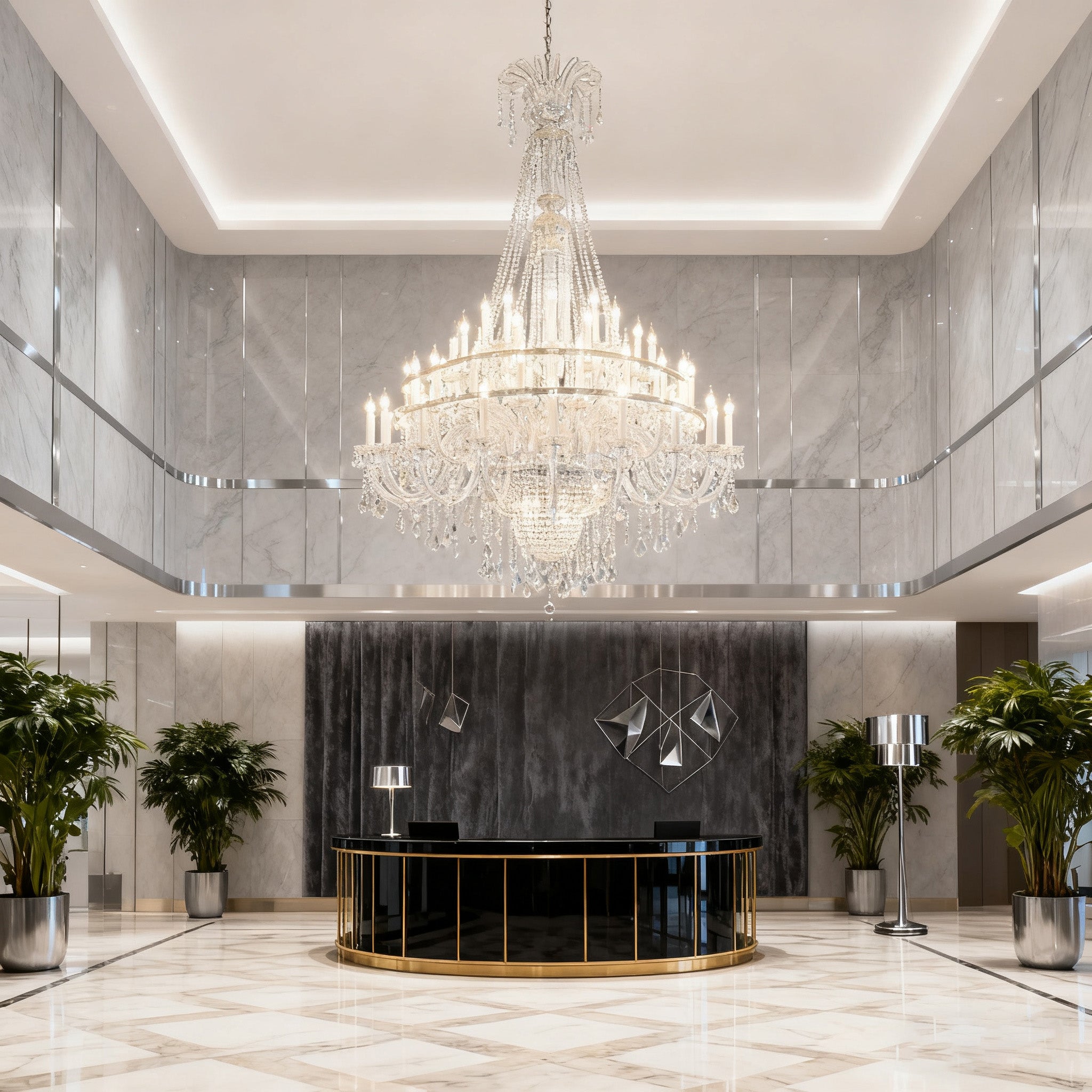 65 Lights Big Foyer Crystal Lighting 71X87 Inch Extra Large Chandelier for High Ceilings-Briglighting