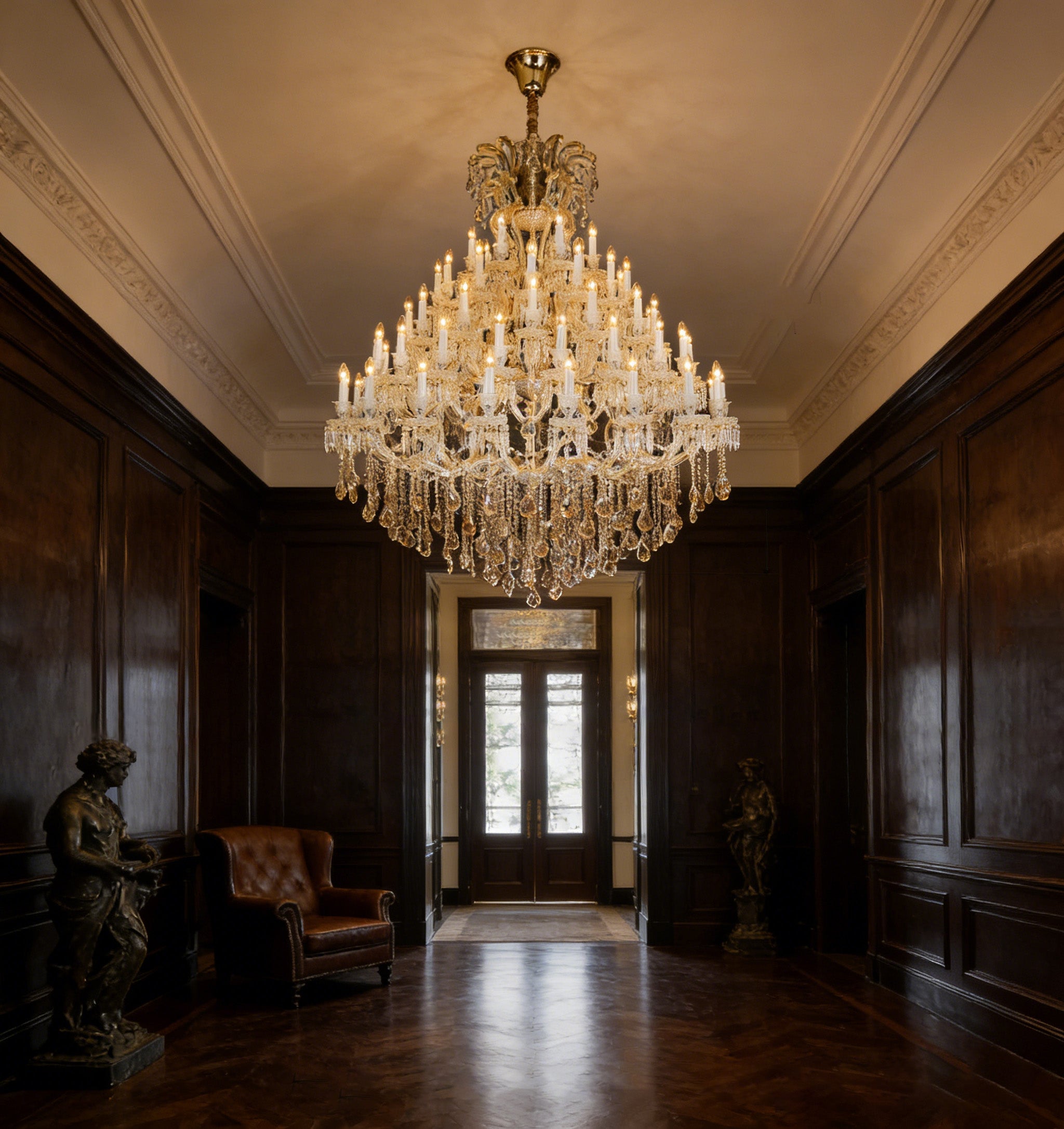 66 Lights Big Maria Theresa Chandelier 60X71 Inch Large Foyer Chandelier-Briglighting