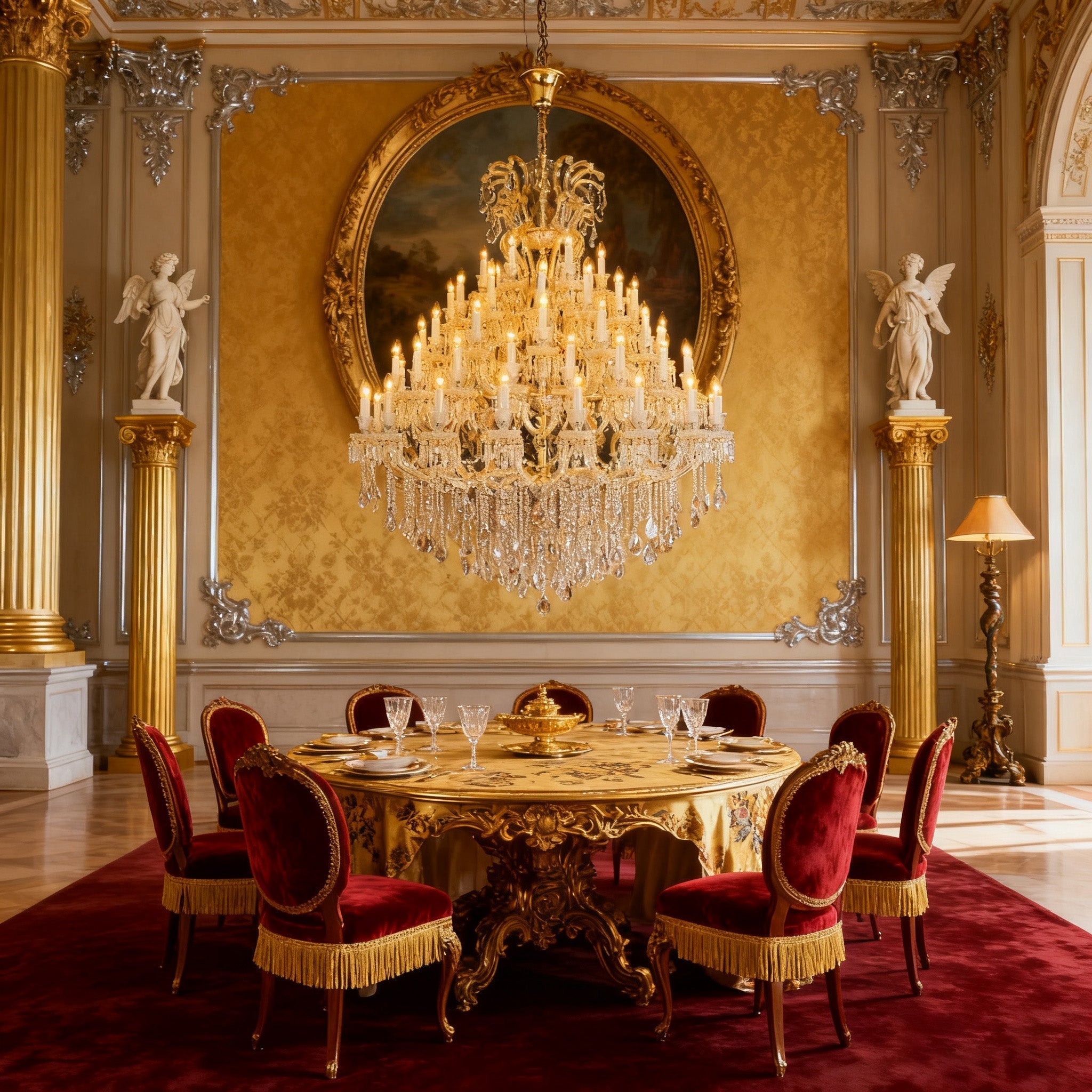 66 Lights Big Maria Theresa Chandelier 60X71 Inch Large Foyer Chandelier-Briglighting