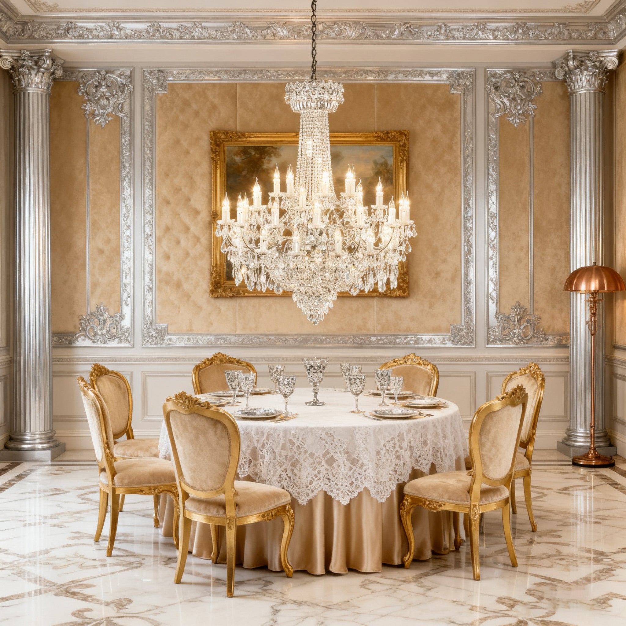 47 Inch Foyer Chandelier Lighting Elegant Big Chrome Chandelier-Briglighting