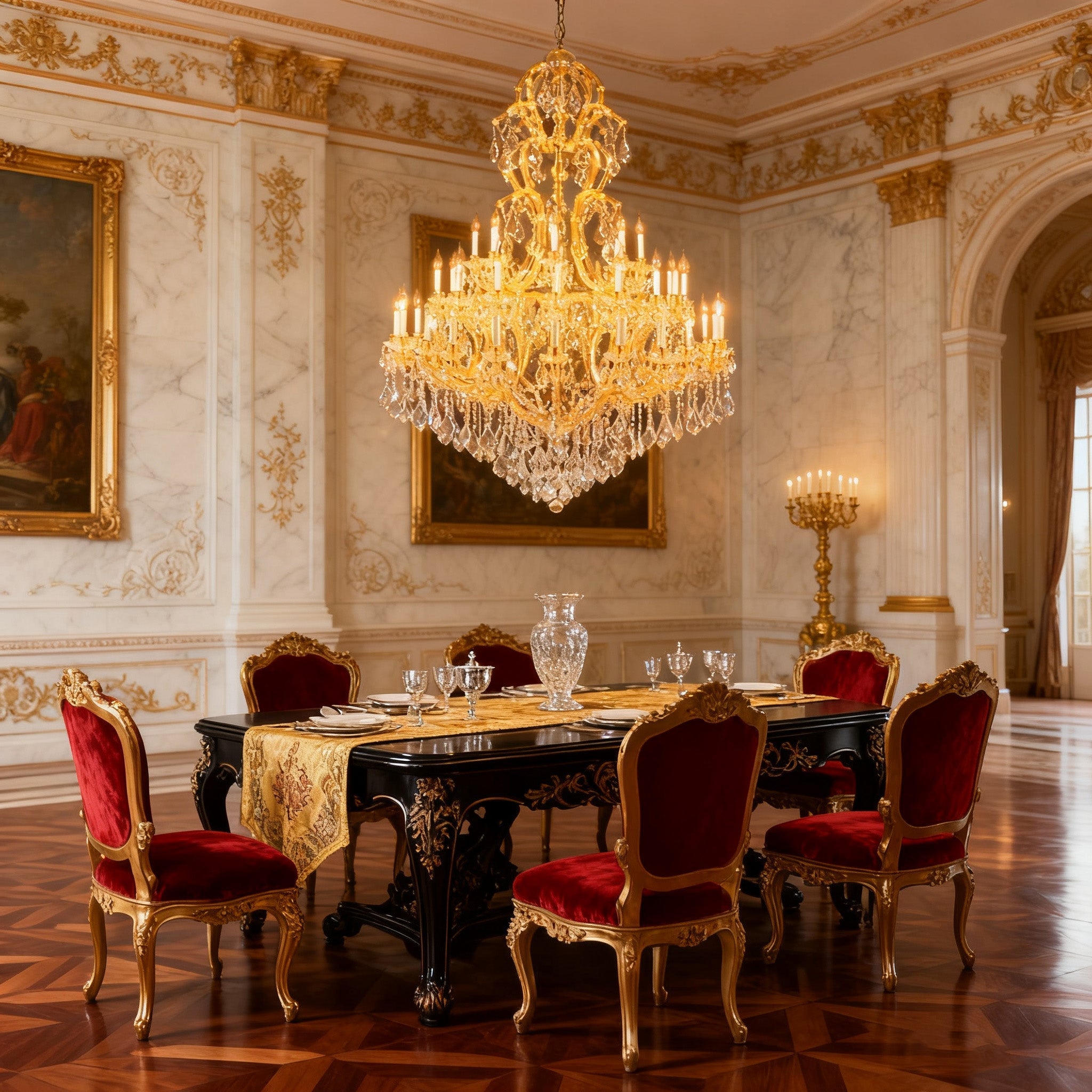 59X85 Inch Tall Chandelier for High Ceiling Foyers 48 Lights Gold Elegant Crystal Lighting-Briglighting