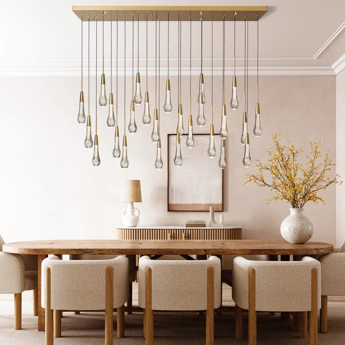 Solitaire Linear Chandelier 37'' 50'' 70'' 87" 120"W-Chandelier-Briglighting