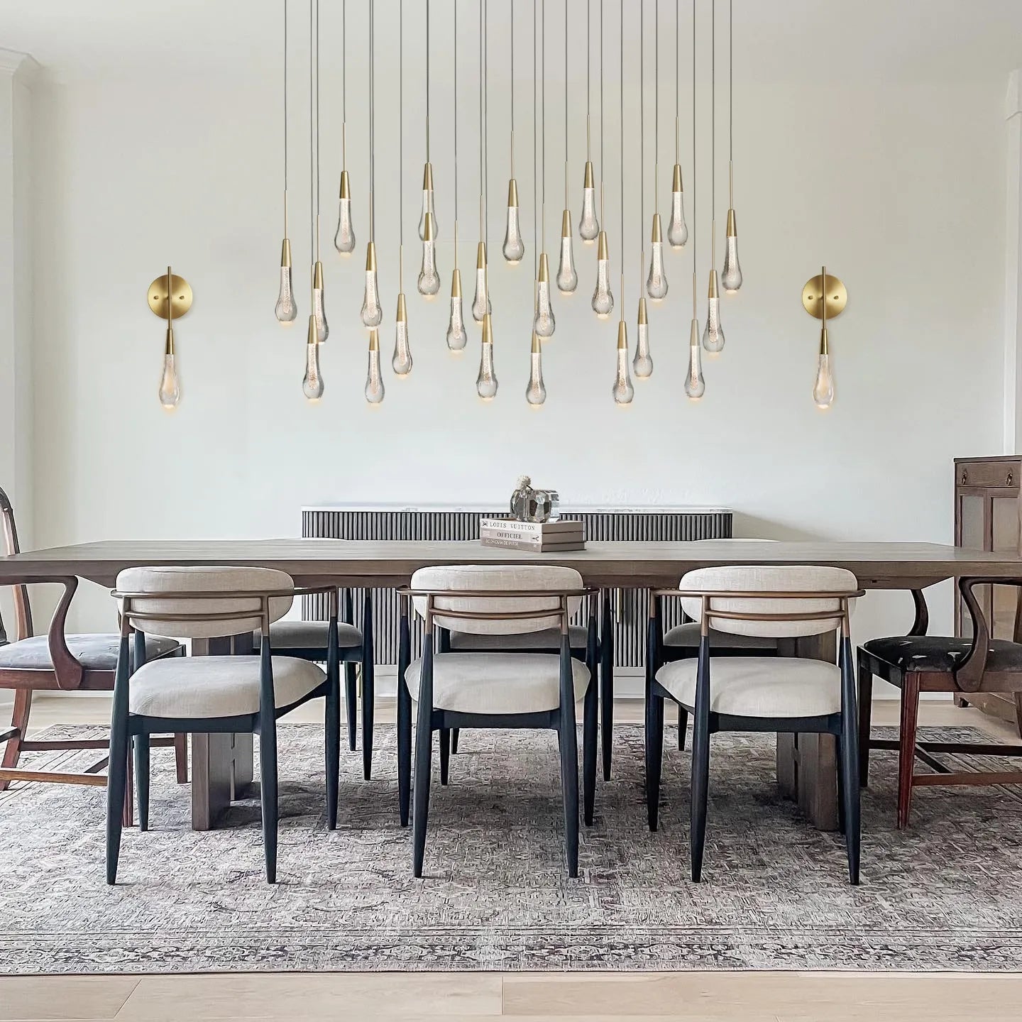 Solitaire Linear Chandelier 37'' 50'' 70'' 87" 120"W-Chandelier-Briglighting