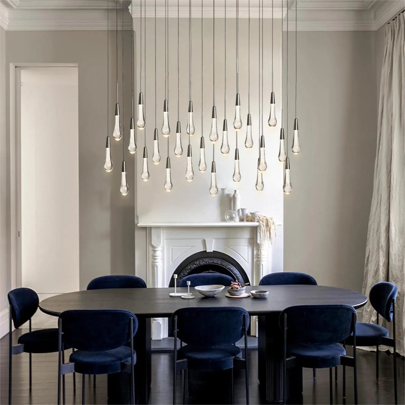 Solitaire Linear Chandelier 37'' 50'' 70'' 87" 120"W-Chandelier-Briglighting