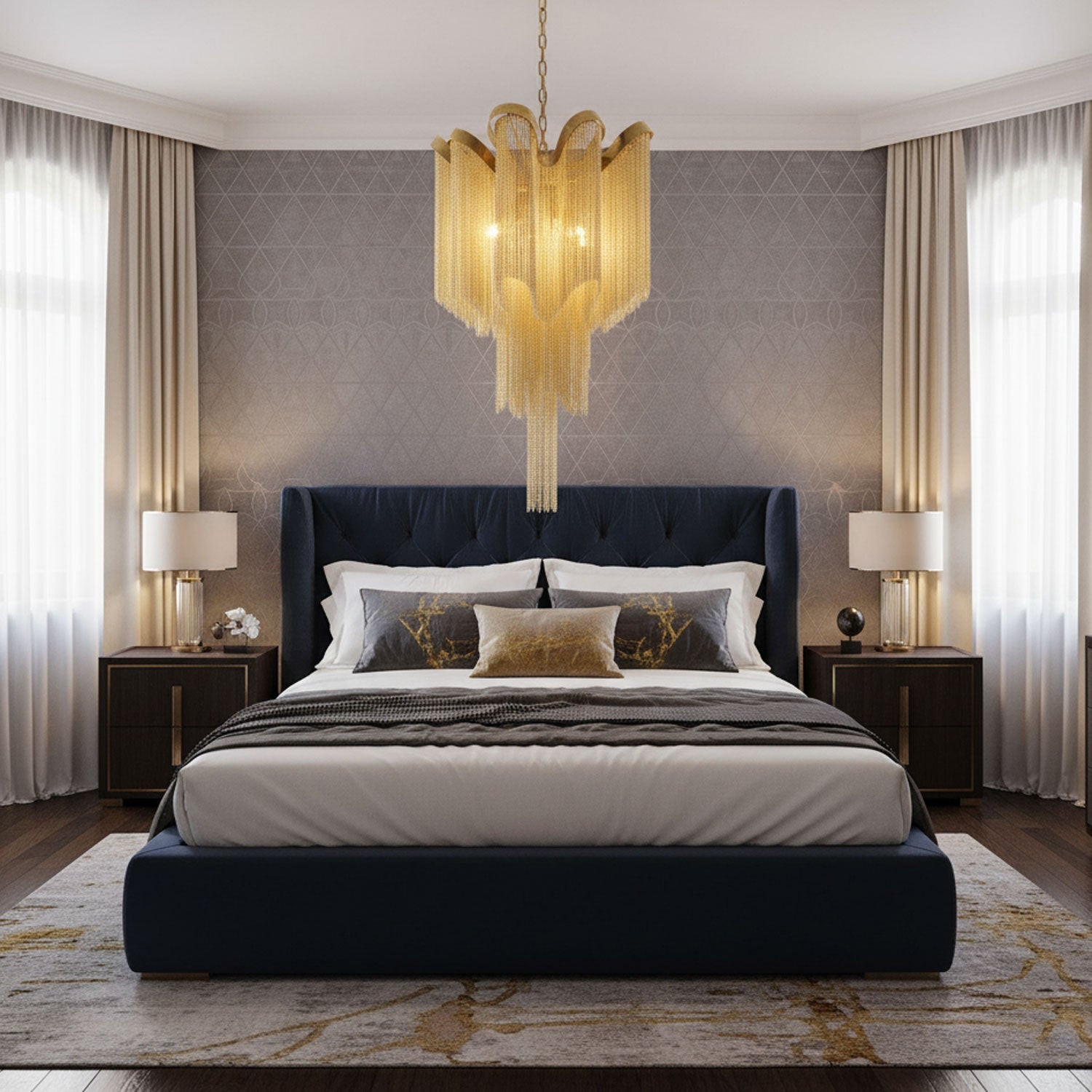 Stream Chain Chandelier-Chandelier-Briglighting