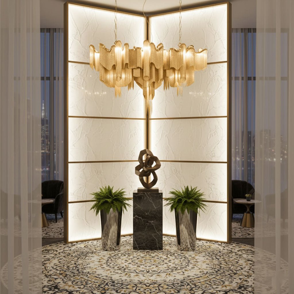 Stream Chain Chandelier-Chandelier-Briglighting