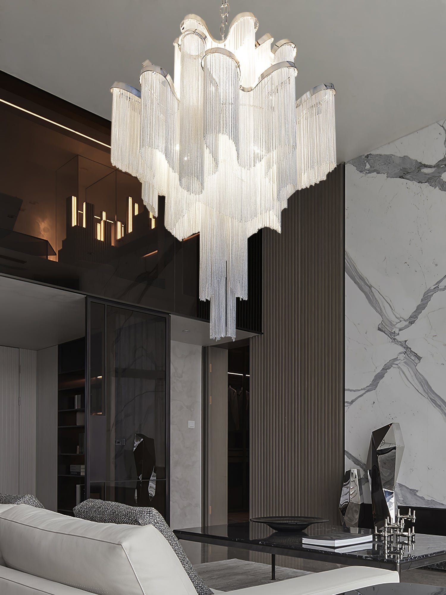 Stream Chain Chandelier-Chandelier-Briglighting