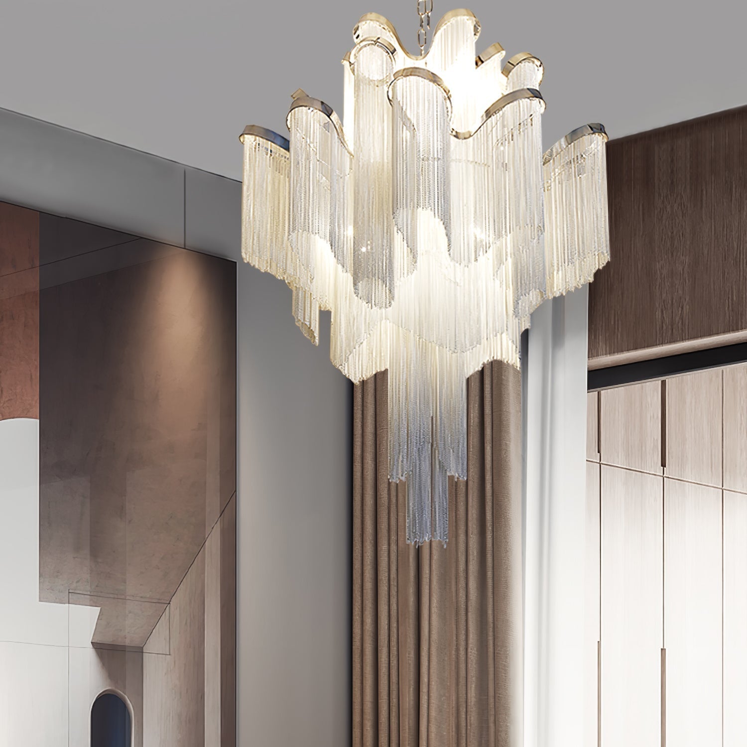 Stream Chain Chandelier-Chandelier-Briglighting