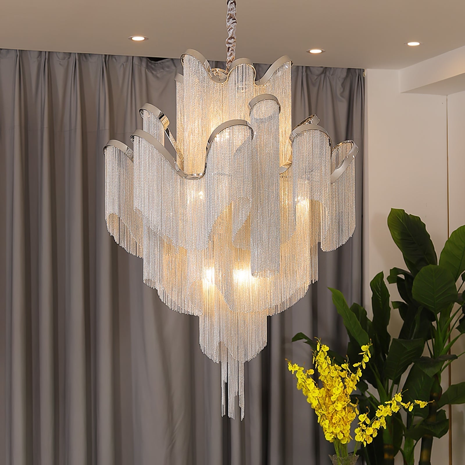 Stream Chain Chandelier-Chandelier-Briglighting