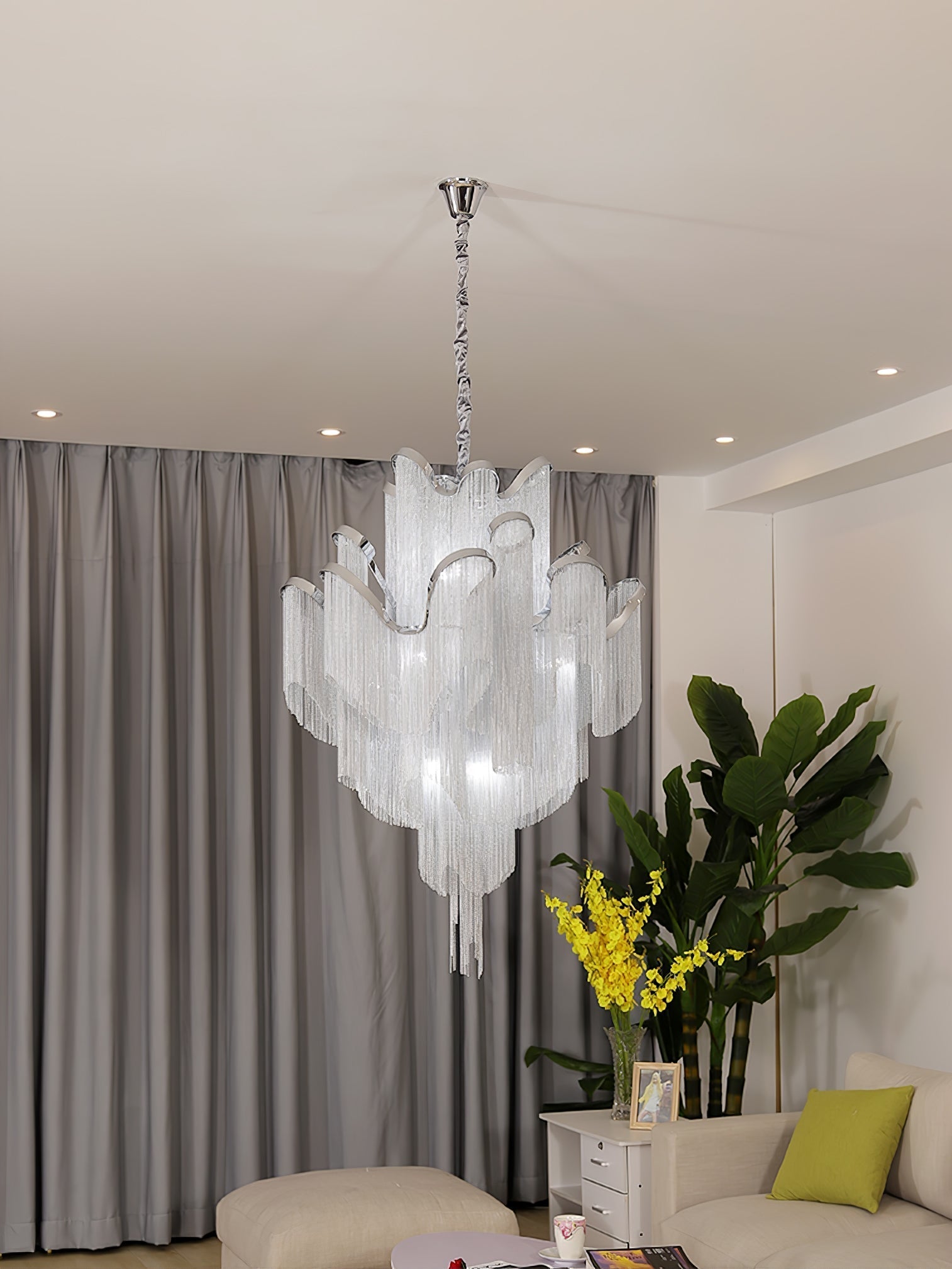 Stream Chain Chandelier-Chandelier-Briglighting