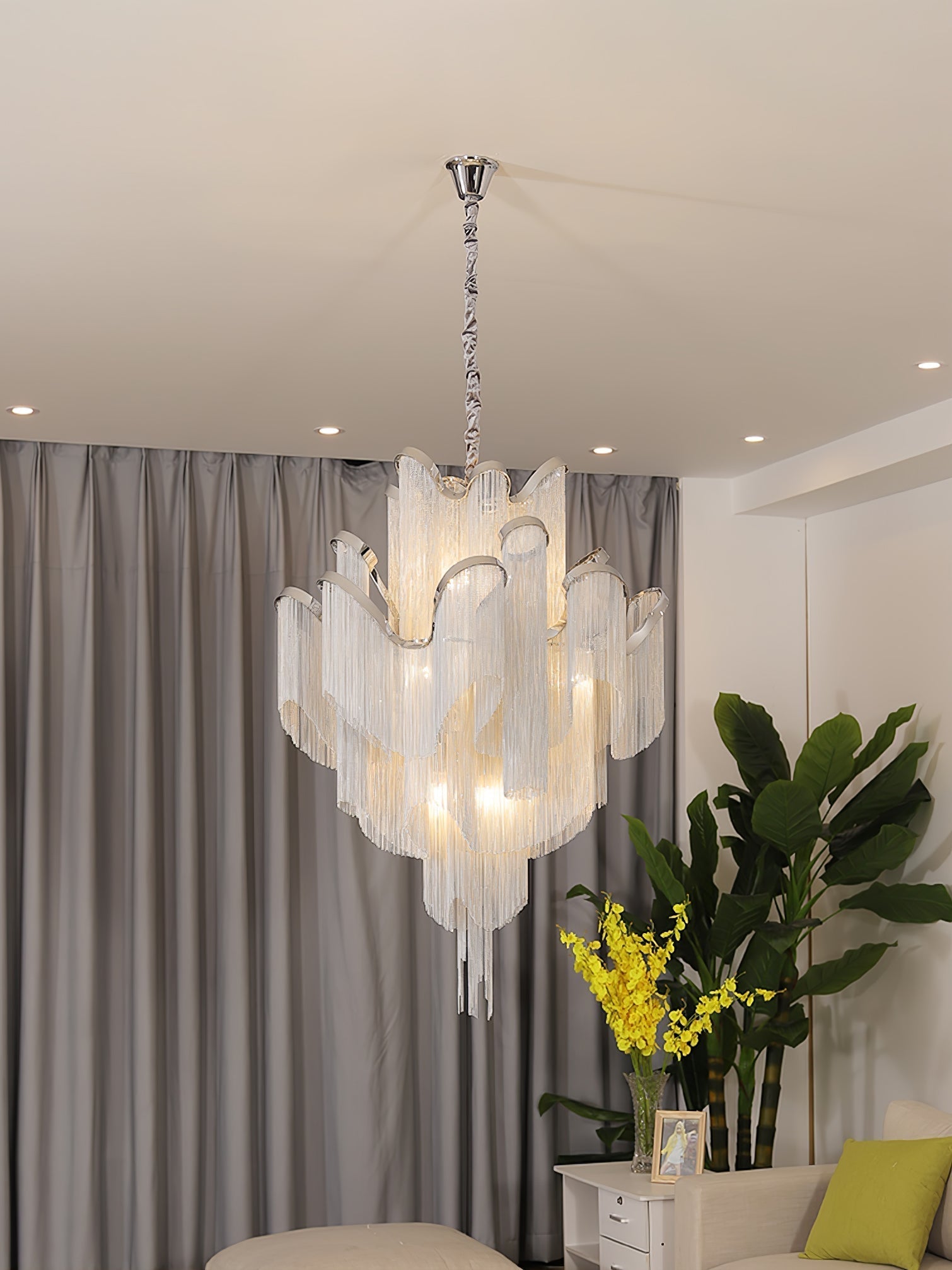 Stream Chain Chandelier-Chandelier-Briglighting