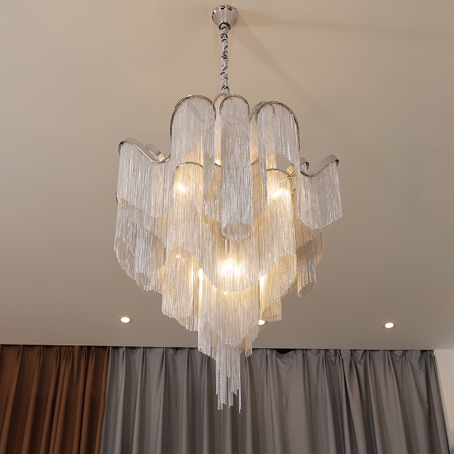 Stream Chain Chandelier-Chandelier-Briglighting