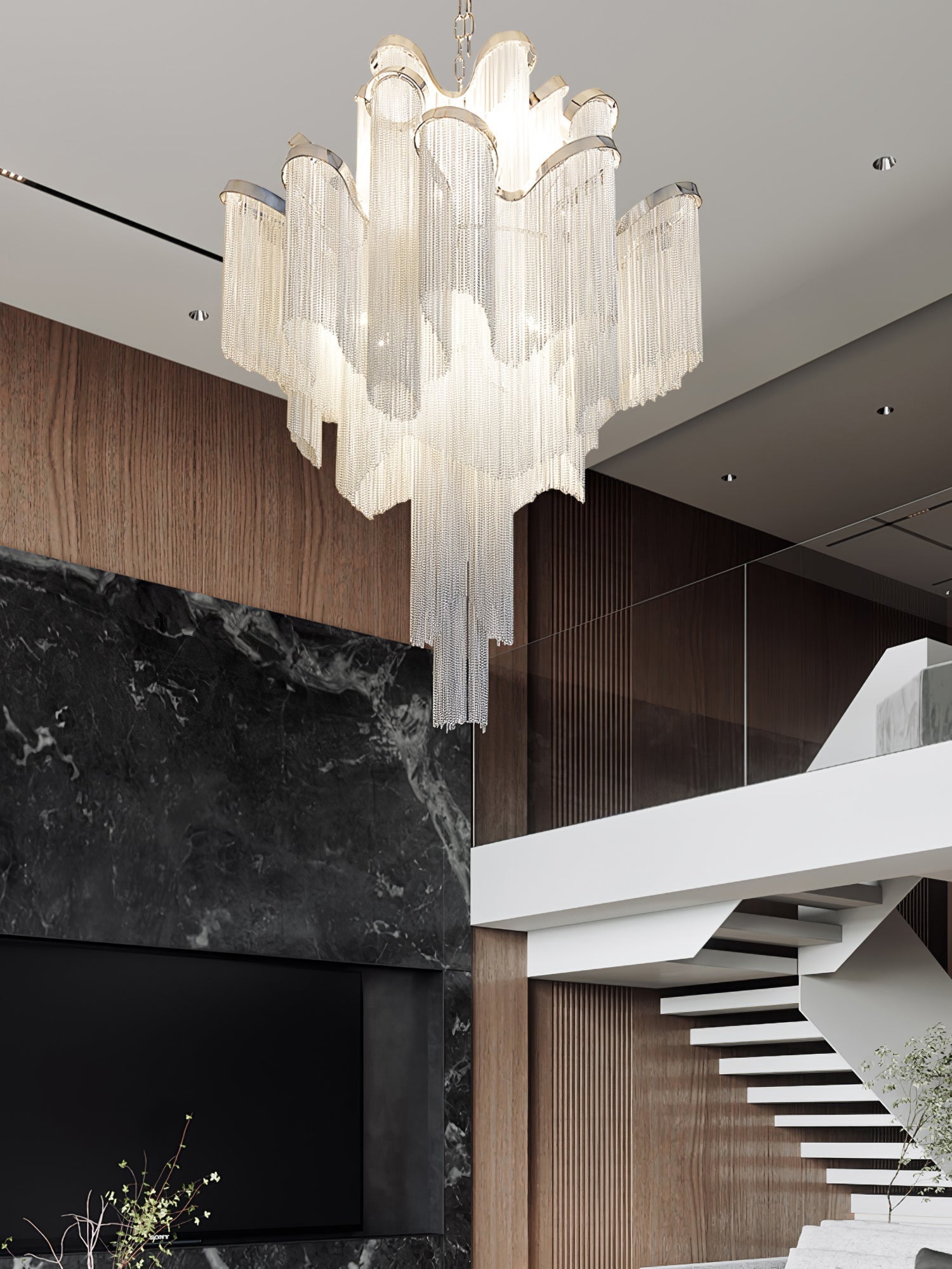 Stream Chain Chandelier-Chandelier-Briglighting