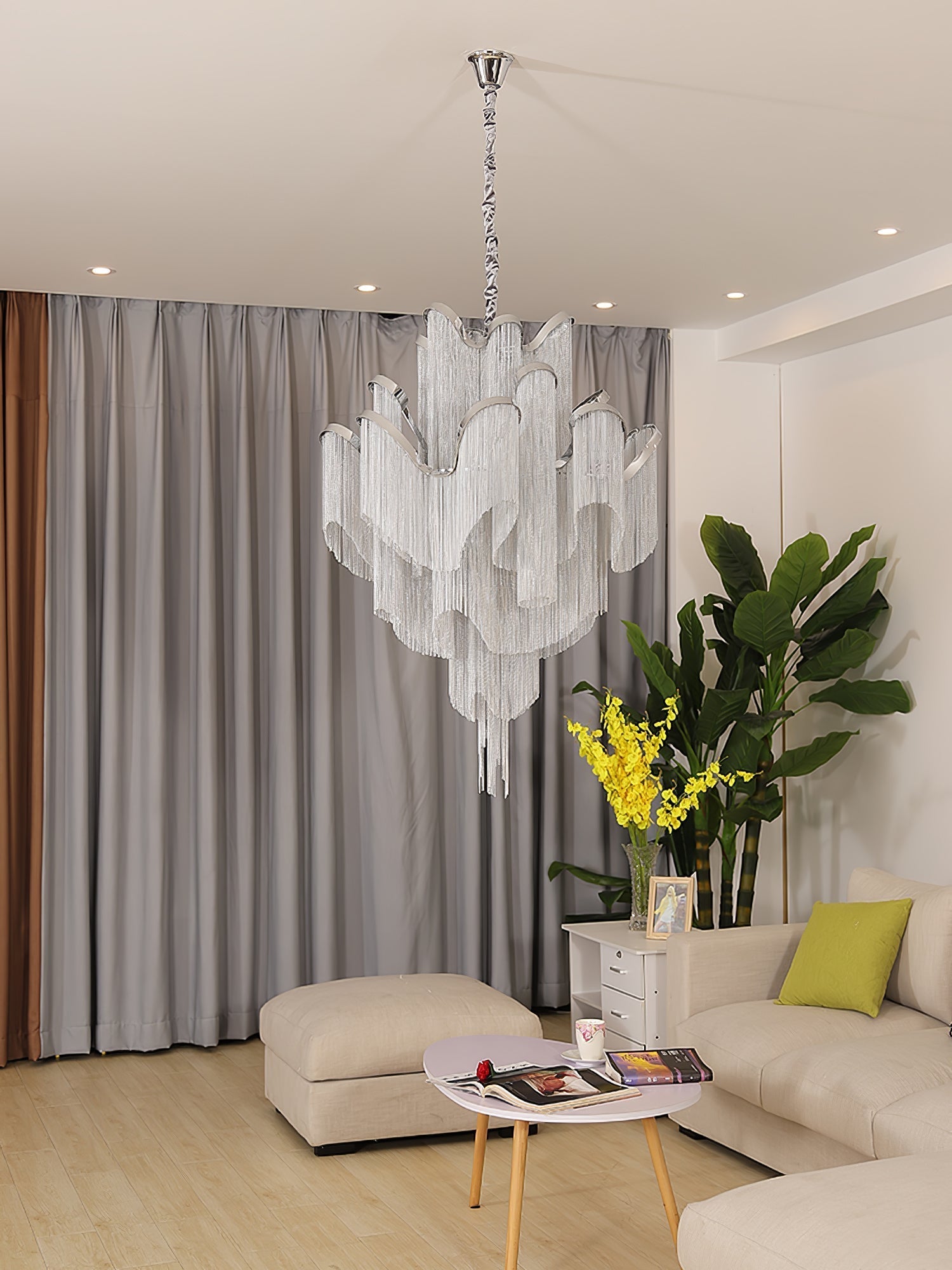 Stream Chain Chandelier-Chandelier-Briglighting