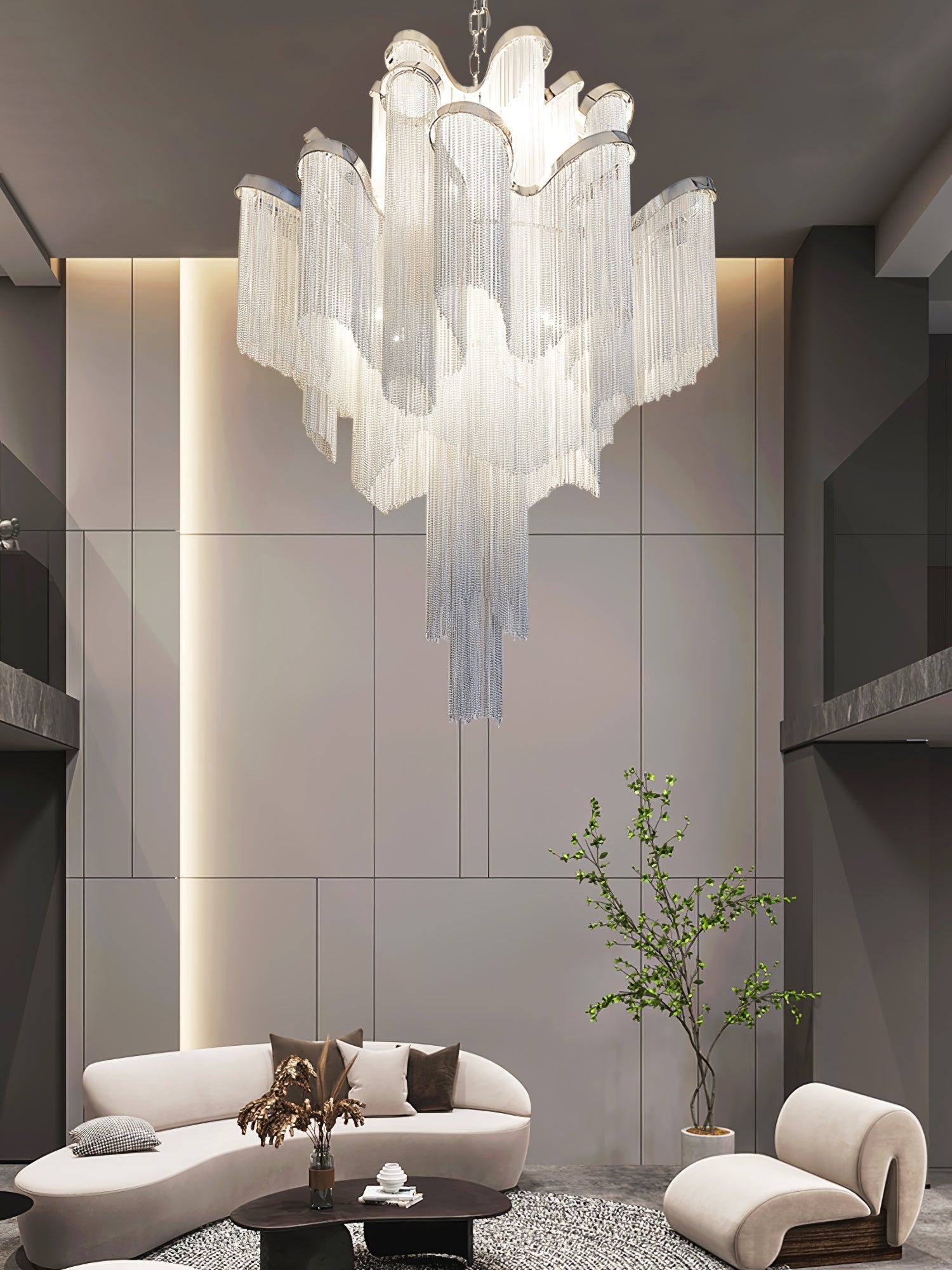 Stream Chain Chandelier-Chandelier-Briglighting