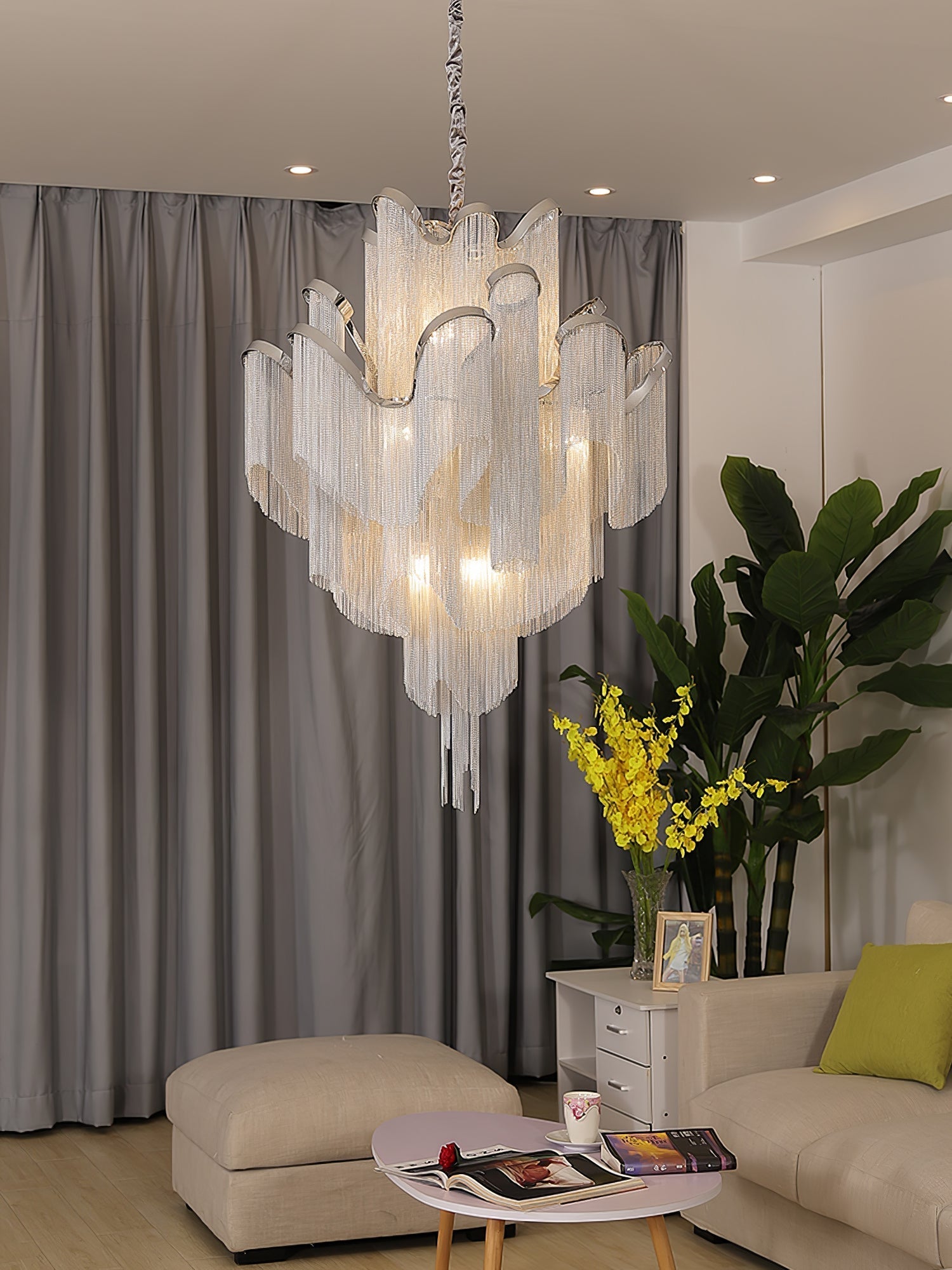 Stream Chain Chandelier-Chandelier-Briglighting
