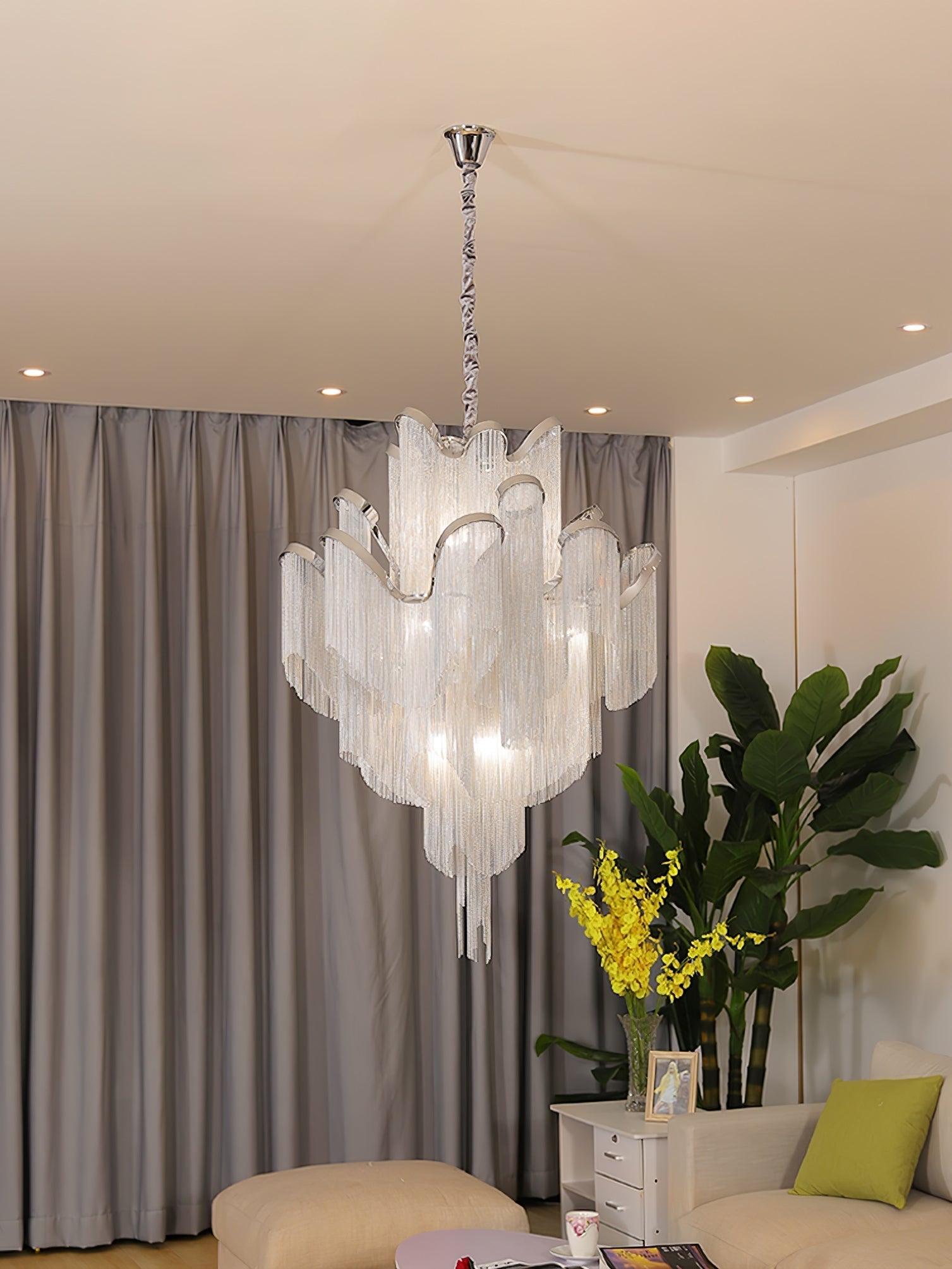 Stream Chain Chandelier-Chandelier-Briglighting
