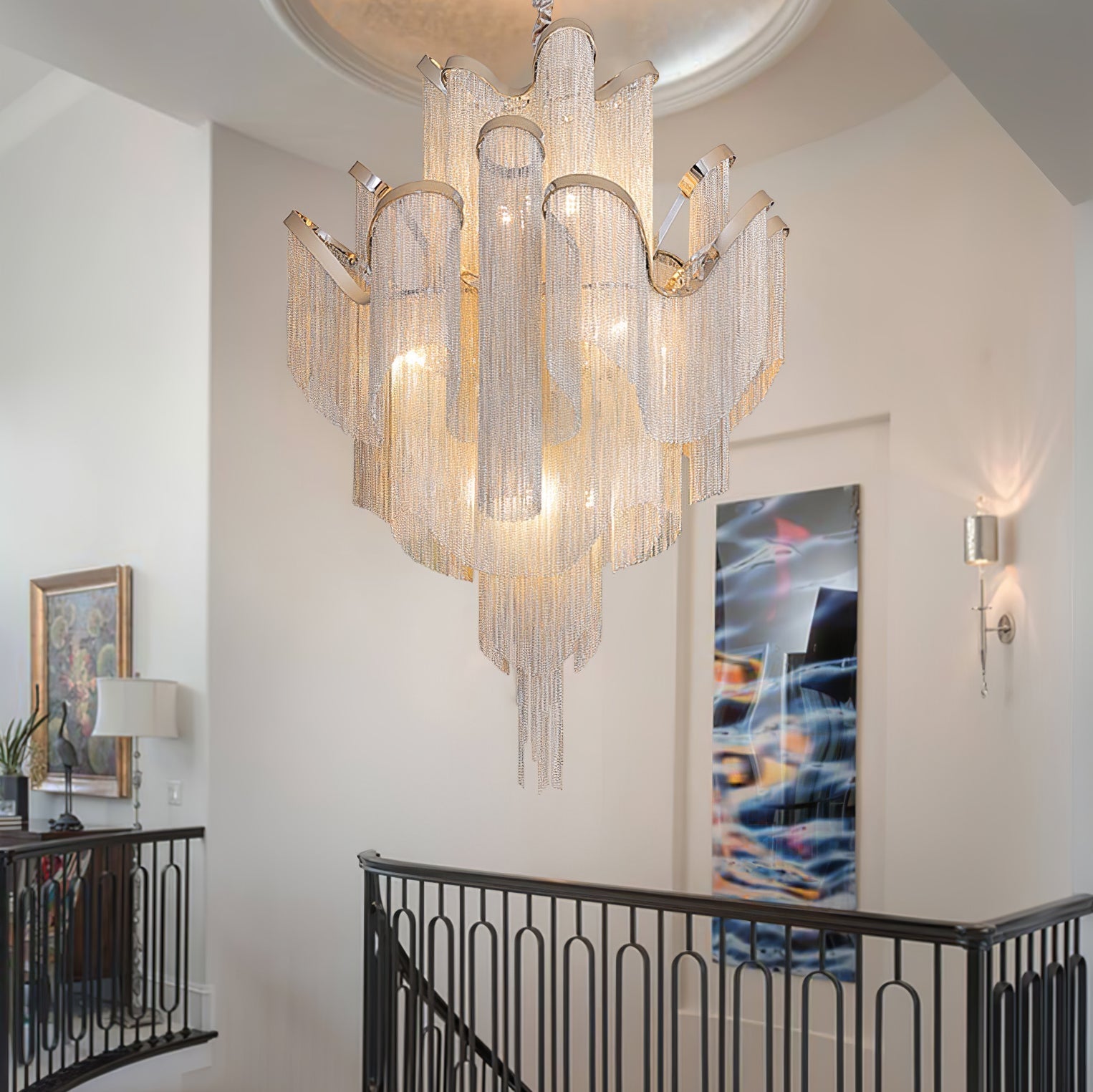 Stream Chain Chandelier-Chandelier-Briglighting