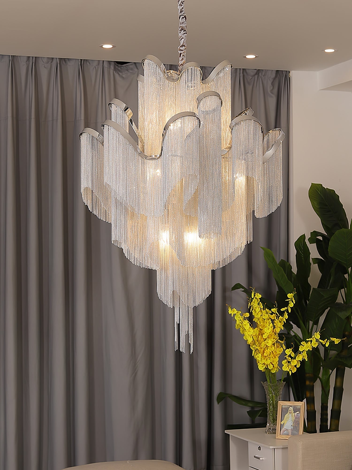 Stream Chain Chandelier-Chandelier-Briglighting