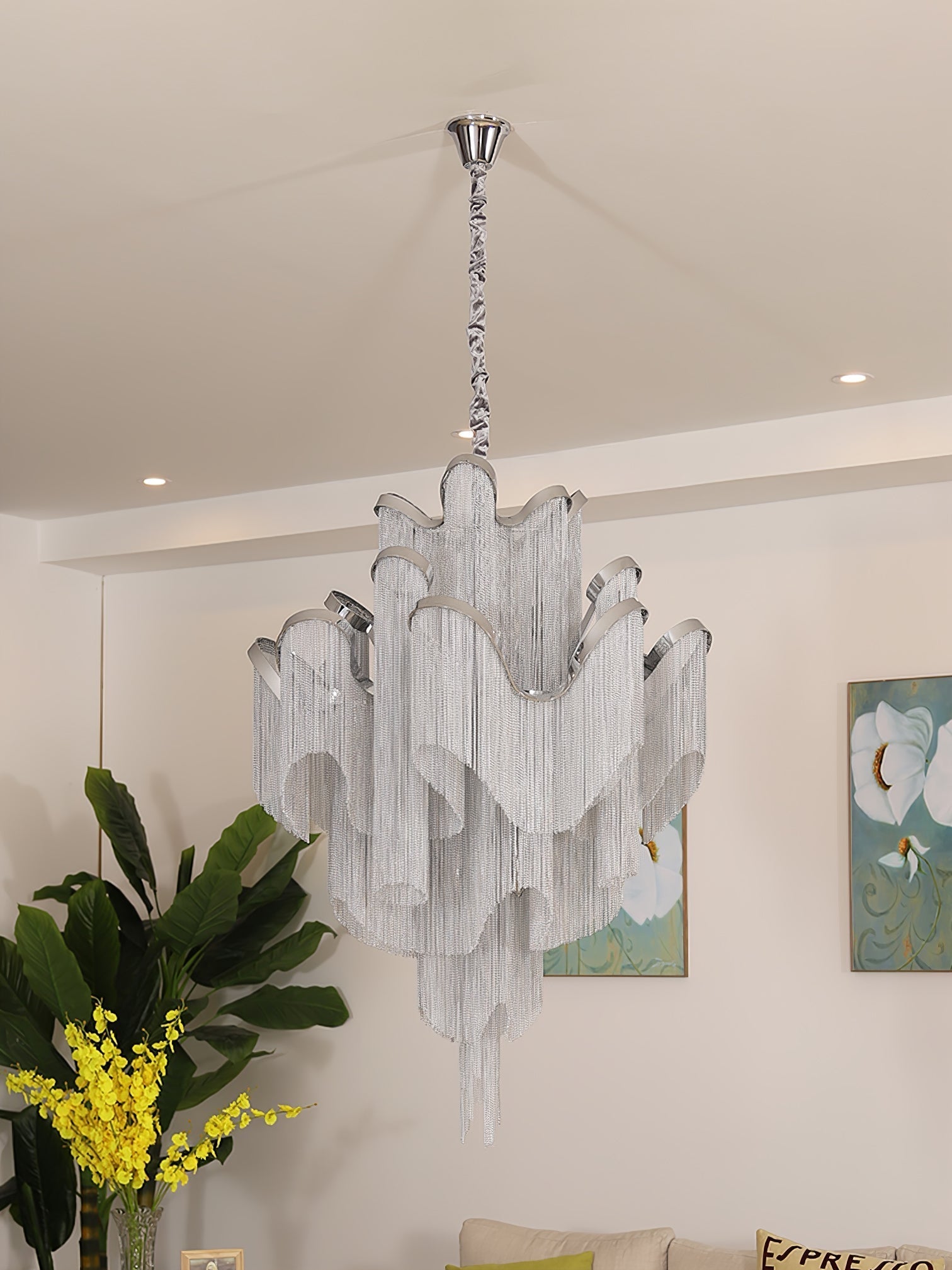 Stream Chain Chandelier-Chandelier-Briglighting