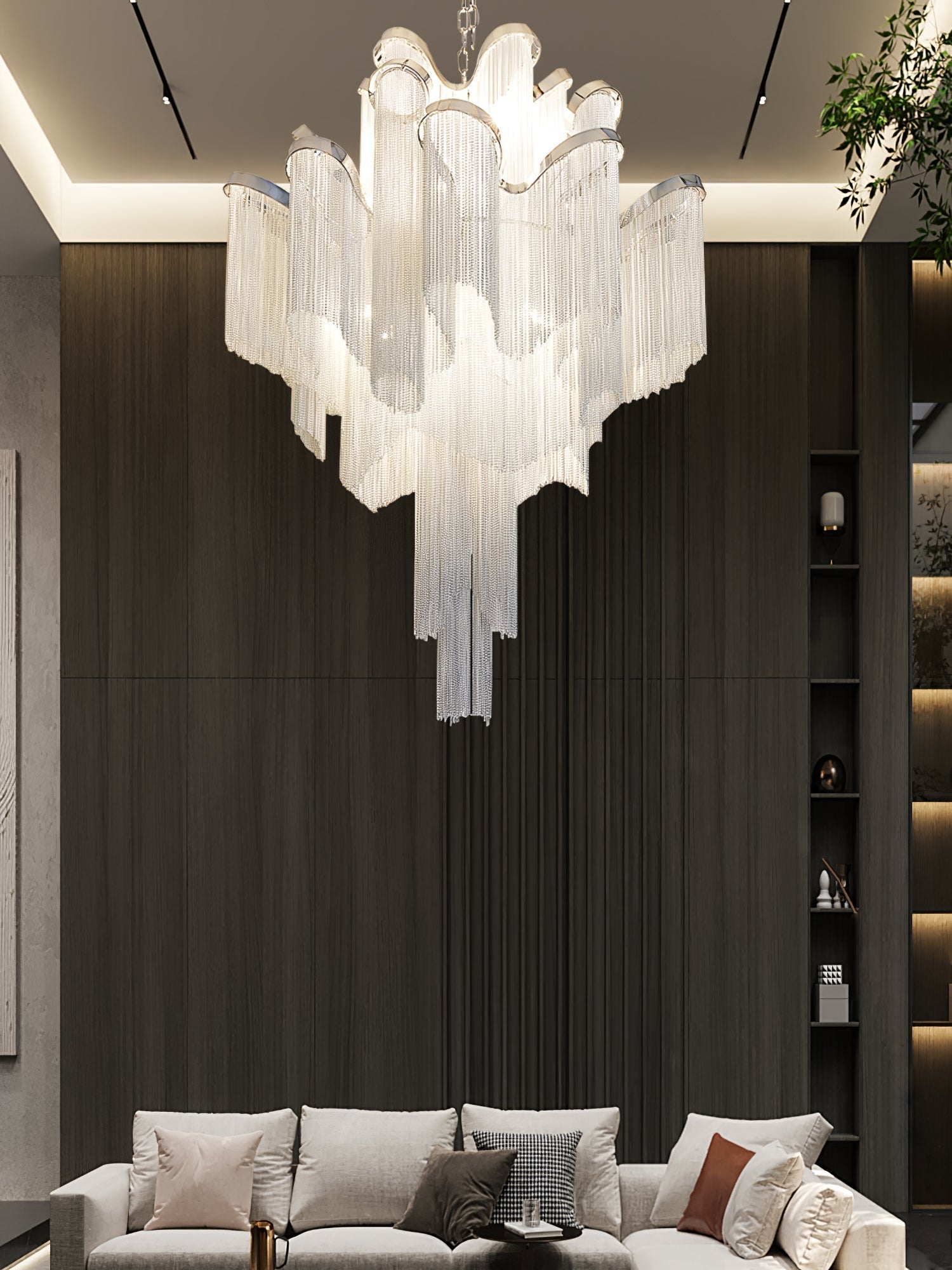 Stream Chain Chandelier-Chandelier-Briglighting