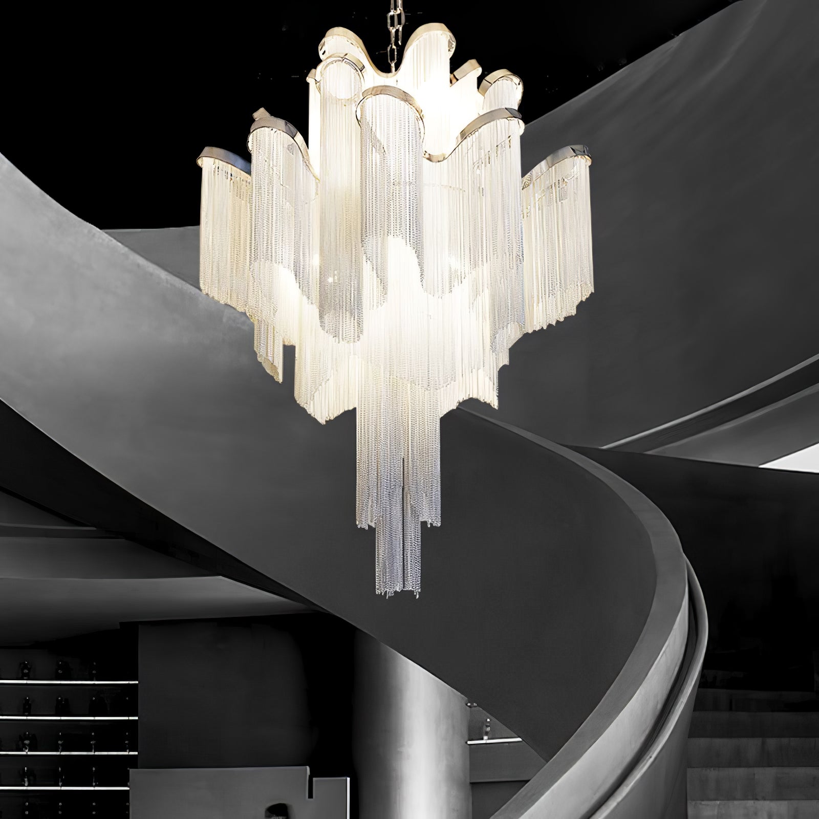 Stream Chain Chandelier-Chandelier-Briglighting