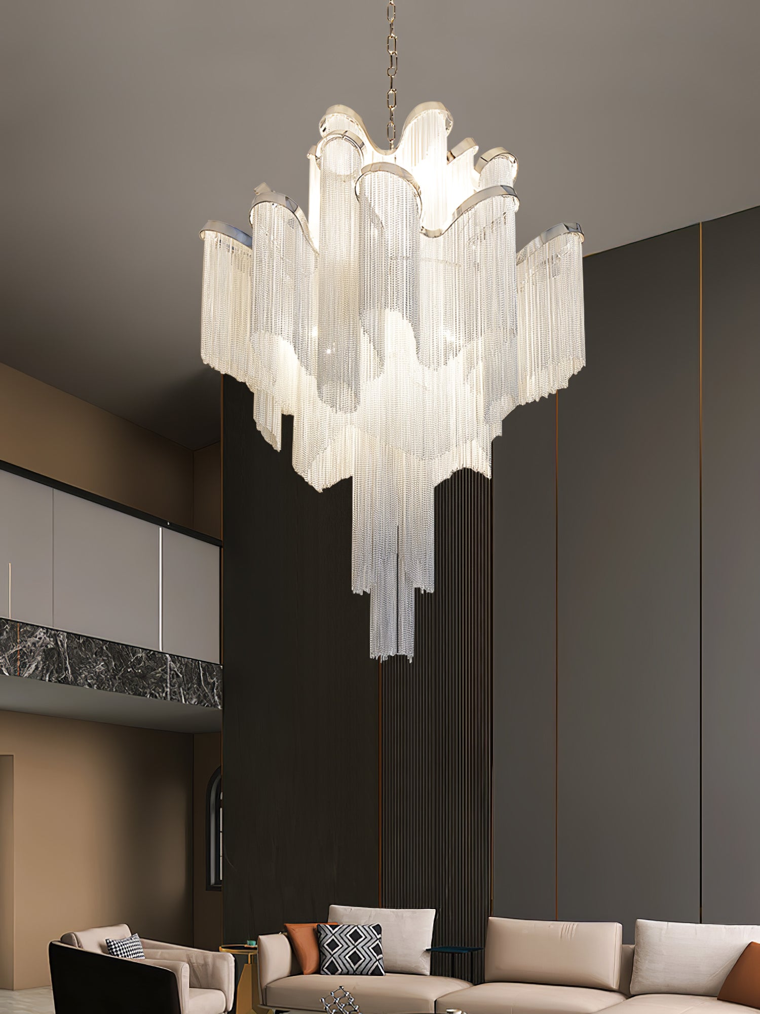 Stream Chain Chandelier-Chandelier-Briglighting