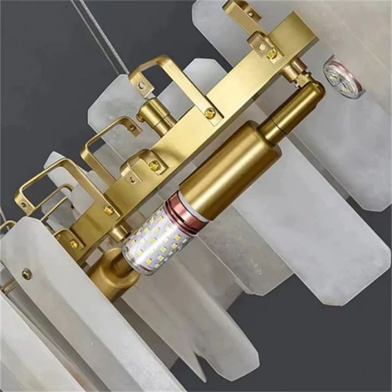 Dien Alabaster Round Chandelier-chandeliers for dining room,chandeliers for stairways,chandeliers for foyer,chandeliers for bedrooms,chandeliers for kitchen,chandeliers for living room-Briglighting