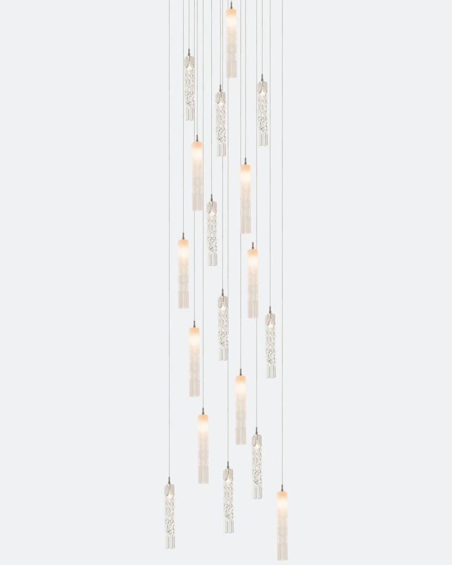 Wind Square Chandelier-Chandelier-Briglighting