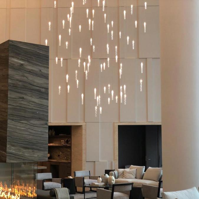 Wind Square Chandelier-Chandelier-Briglighting