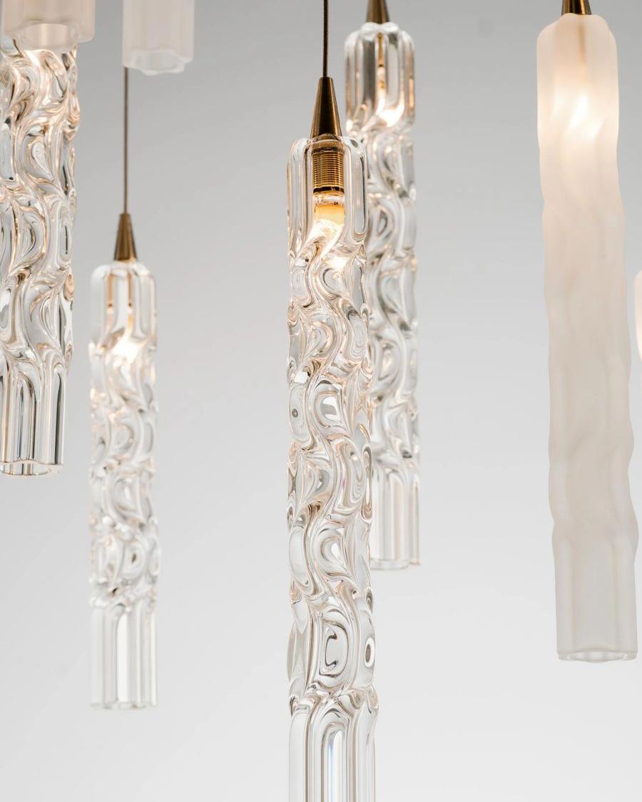 Wind Small Rectangle Chandelier-Chandelier-Briglighting