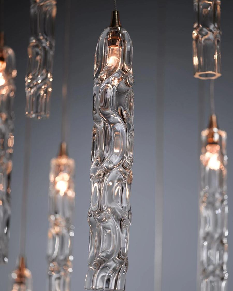Wind Small Rectangle Chandelier-Chandelier-Briglighting