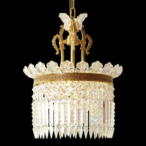 16-28 Inch Multiple Size Baccarat Inspired Copper and Crystal Chandelier Lighting-Briglighting