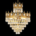 18 Inch Small Crystal Chandelier for Extrance Empire Style Brass Chandelier-Briglighting