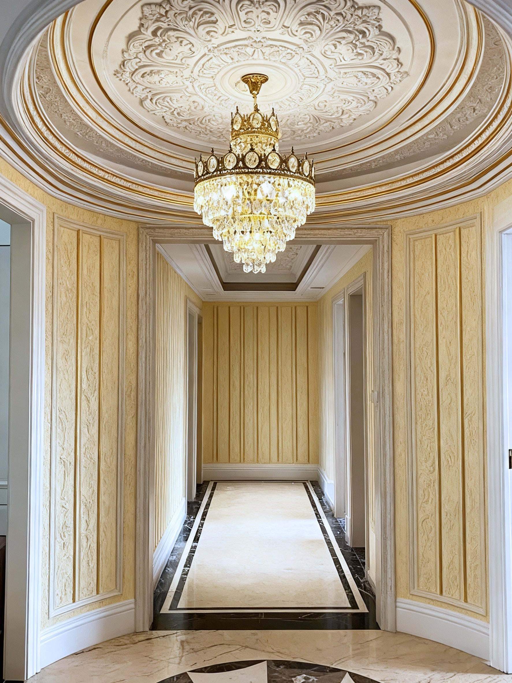 18 Inch Small Crystal Chandelier for Extrance Empire Style Brass Chandelier-Briglighting