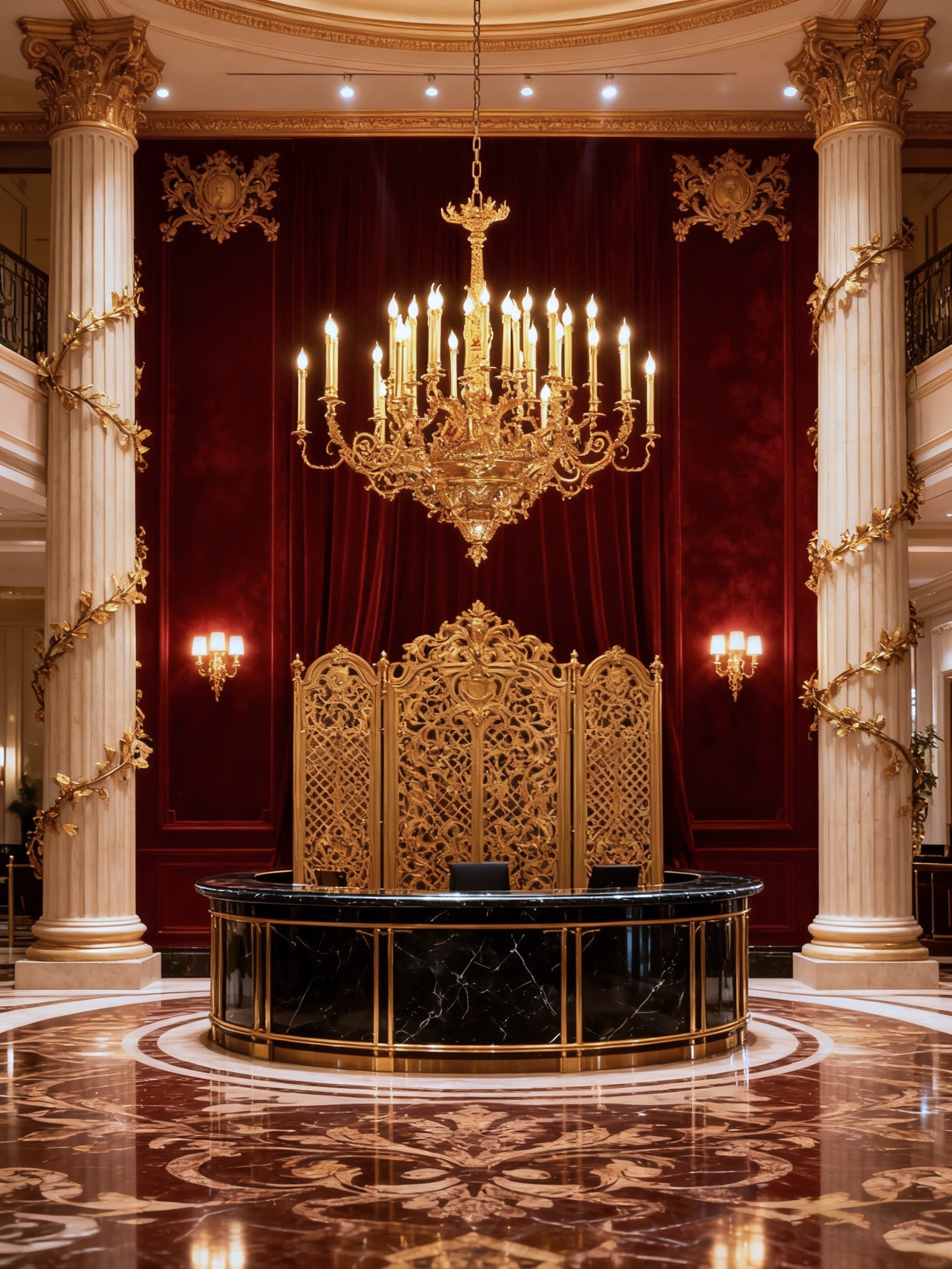 54X46 Inch 36 Lights Baroque Style French Copper Chandelier-Briglighting