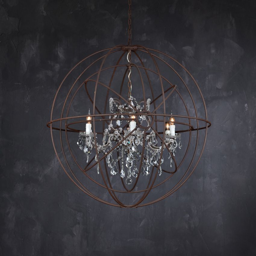 Zoraida Crystal Ball Chandelier-Chandelier-Briglighting