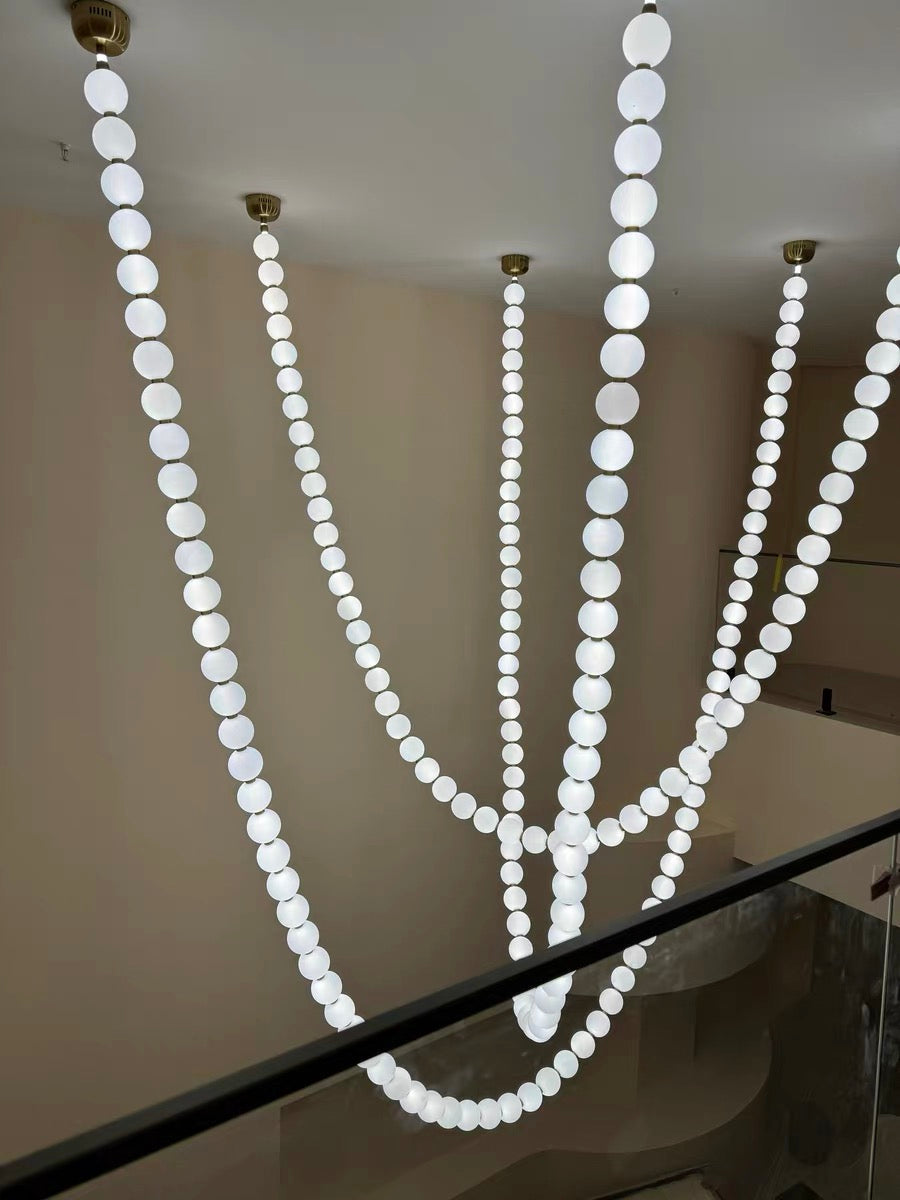 Modern Creative Pearl Necklace Chandelier-Chandeliers-Briglighting