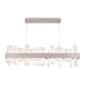 Acropolis 46in LED Linear Alabaster Chandelier - Brushed Nickel-Briglighting