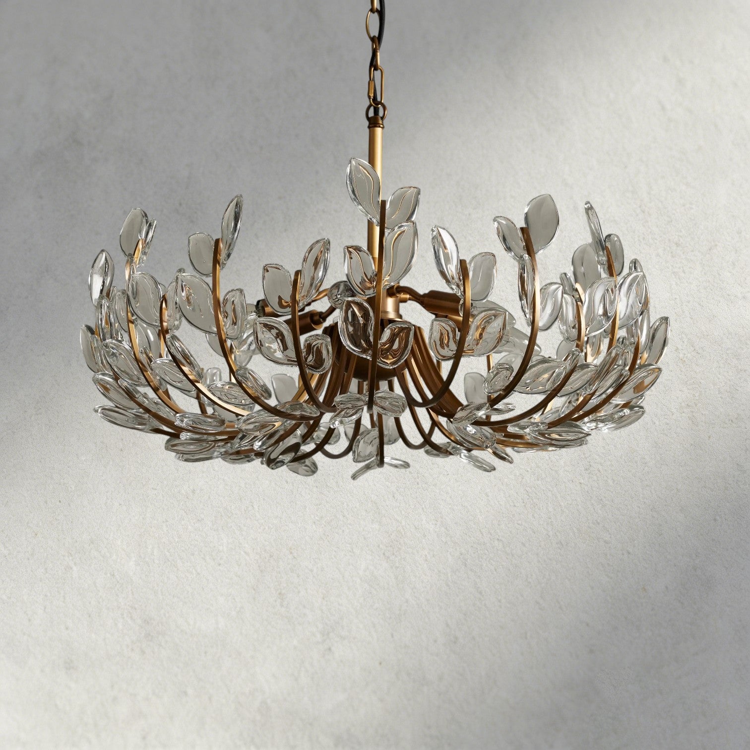 Adela glass petal chandelier