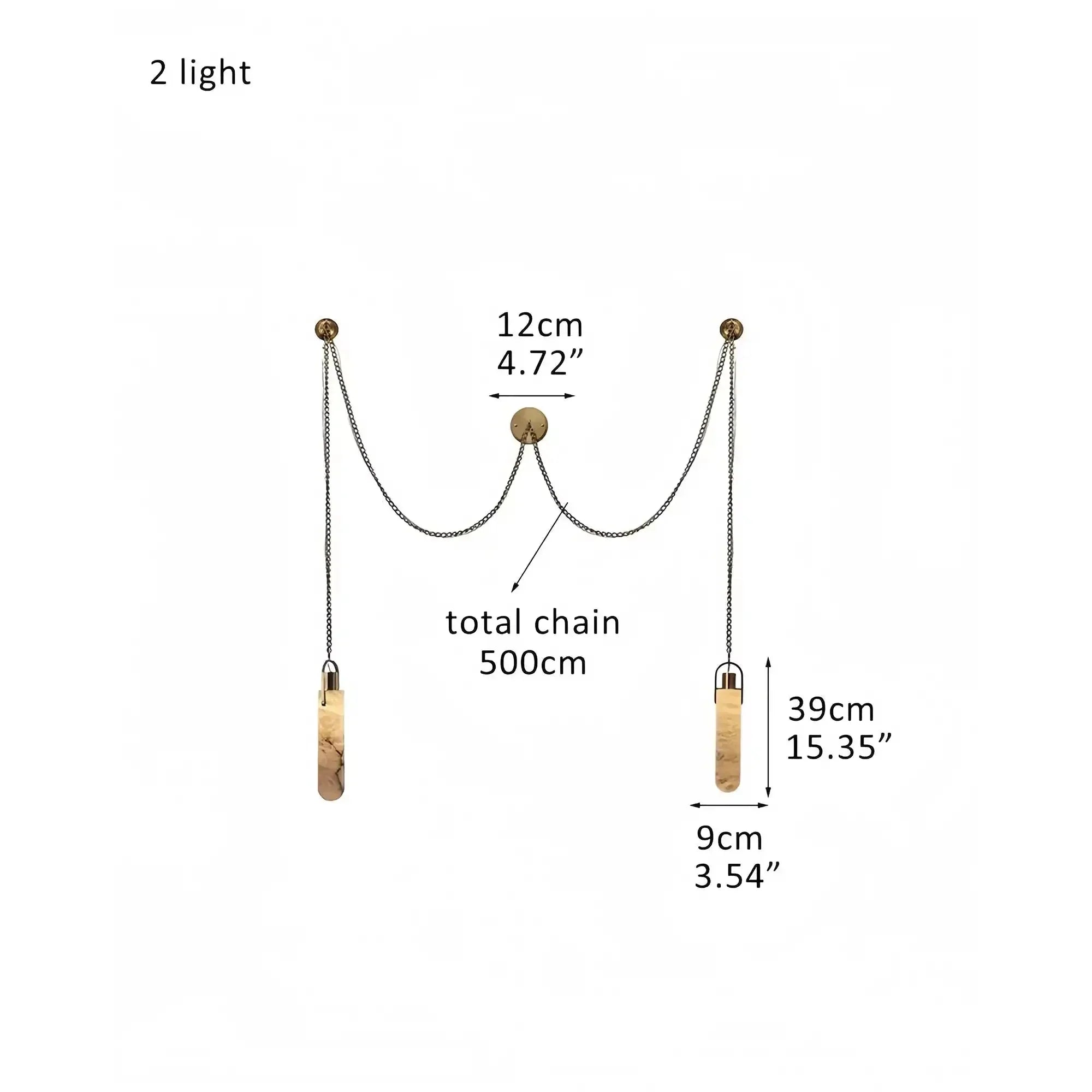 Alabaster Flint 1/2/3/5/7/9/12/15 - Light LED Multi - Drop Pendant - 2 lightsManor Lights