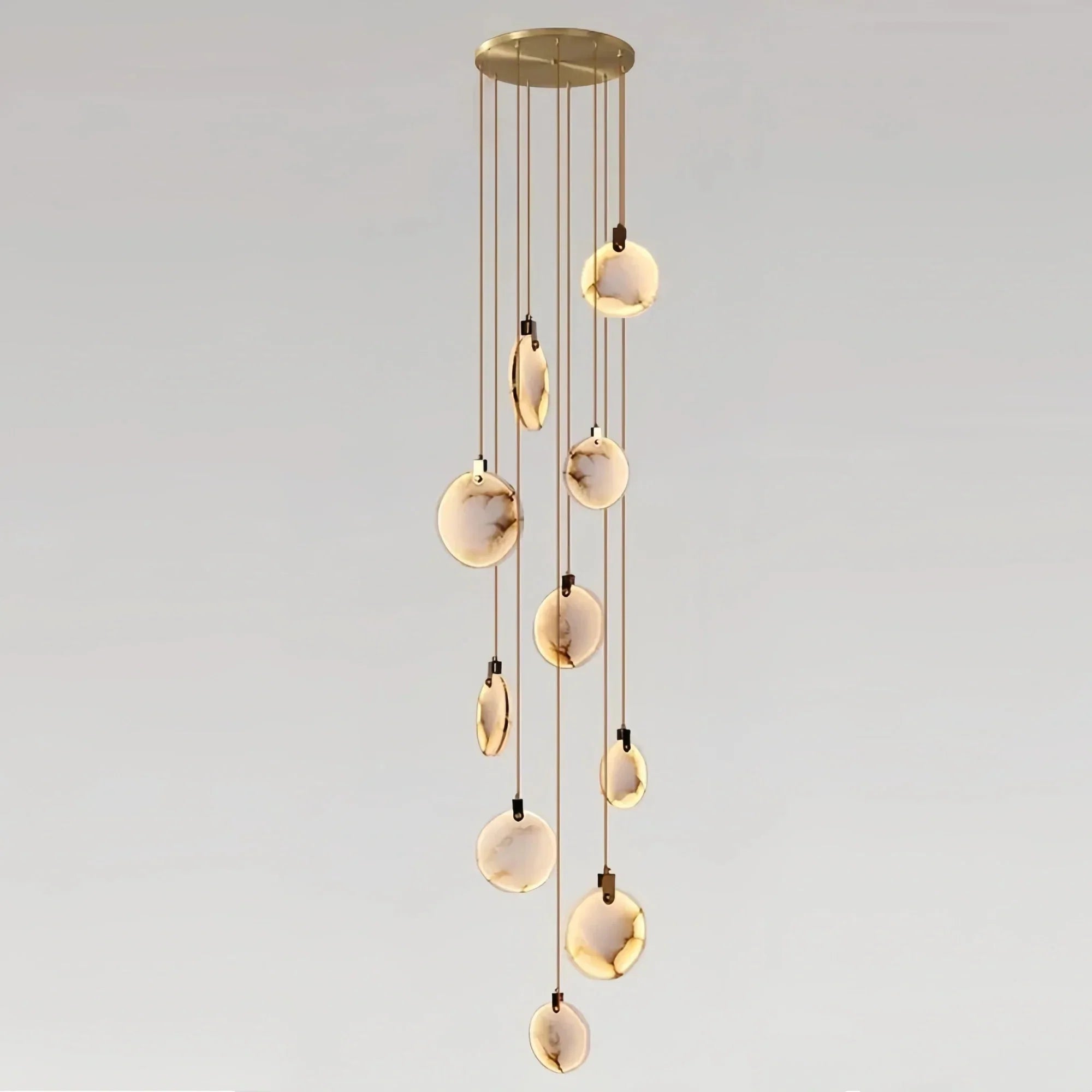 Alabaster Long Staircase Chandelier 5 styles - 5 LightsBriglighting