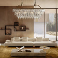 Anabelle Rectangular Chandelier in clear - modern dining room lighting