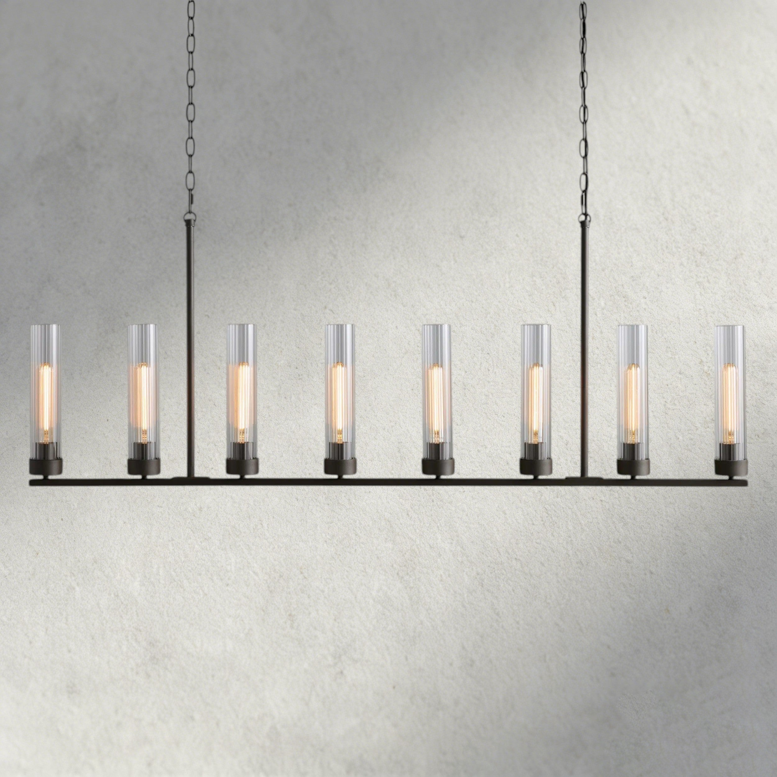 8 Light / Bronze Andreas Linear Chandelier