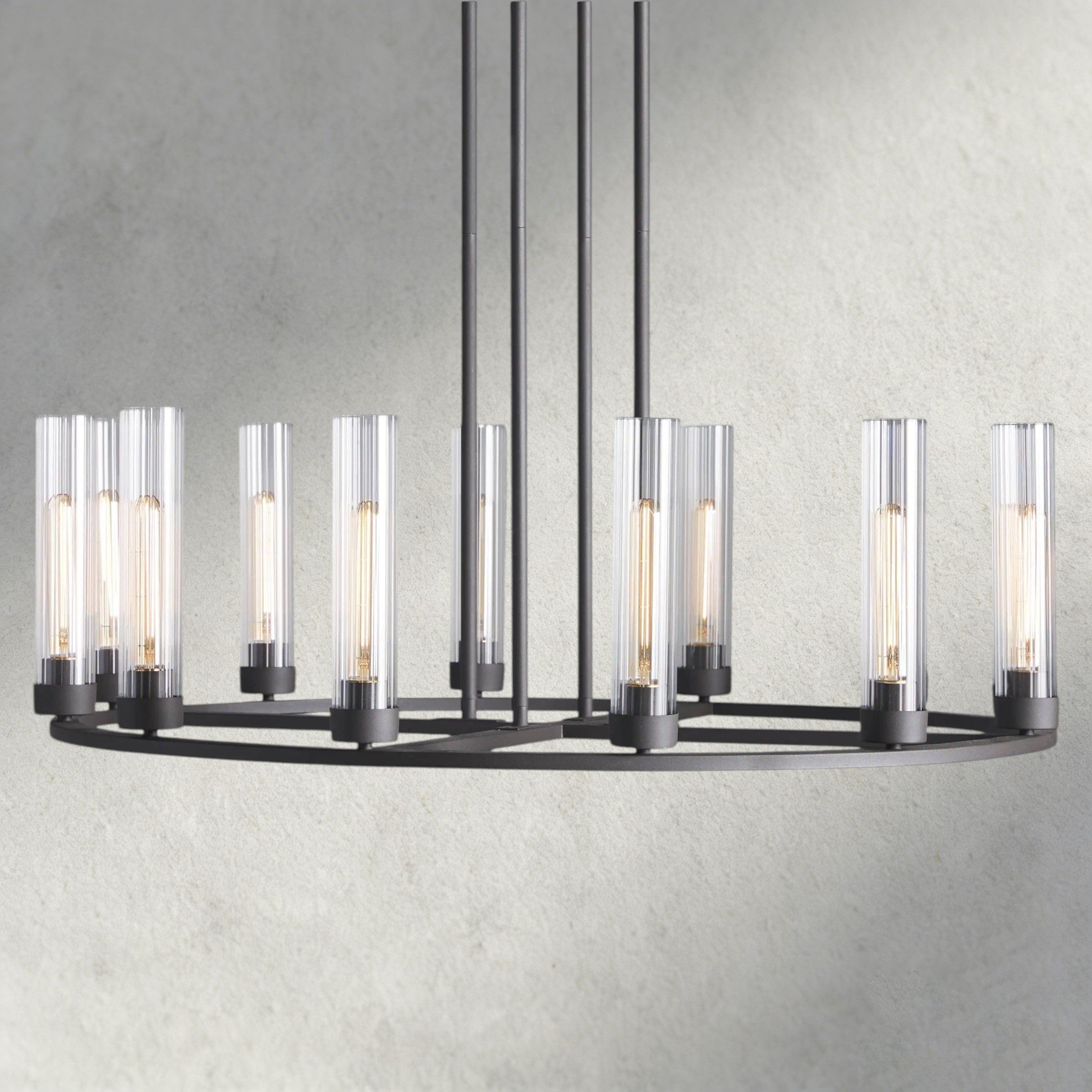 12 Light / Bronze Andreas Round Chandelier 10/ 12 Light