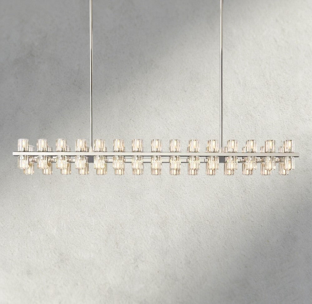 Arcachon LED Rectangular Chandelier 54", 72"-chandelier-Briglighting