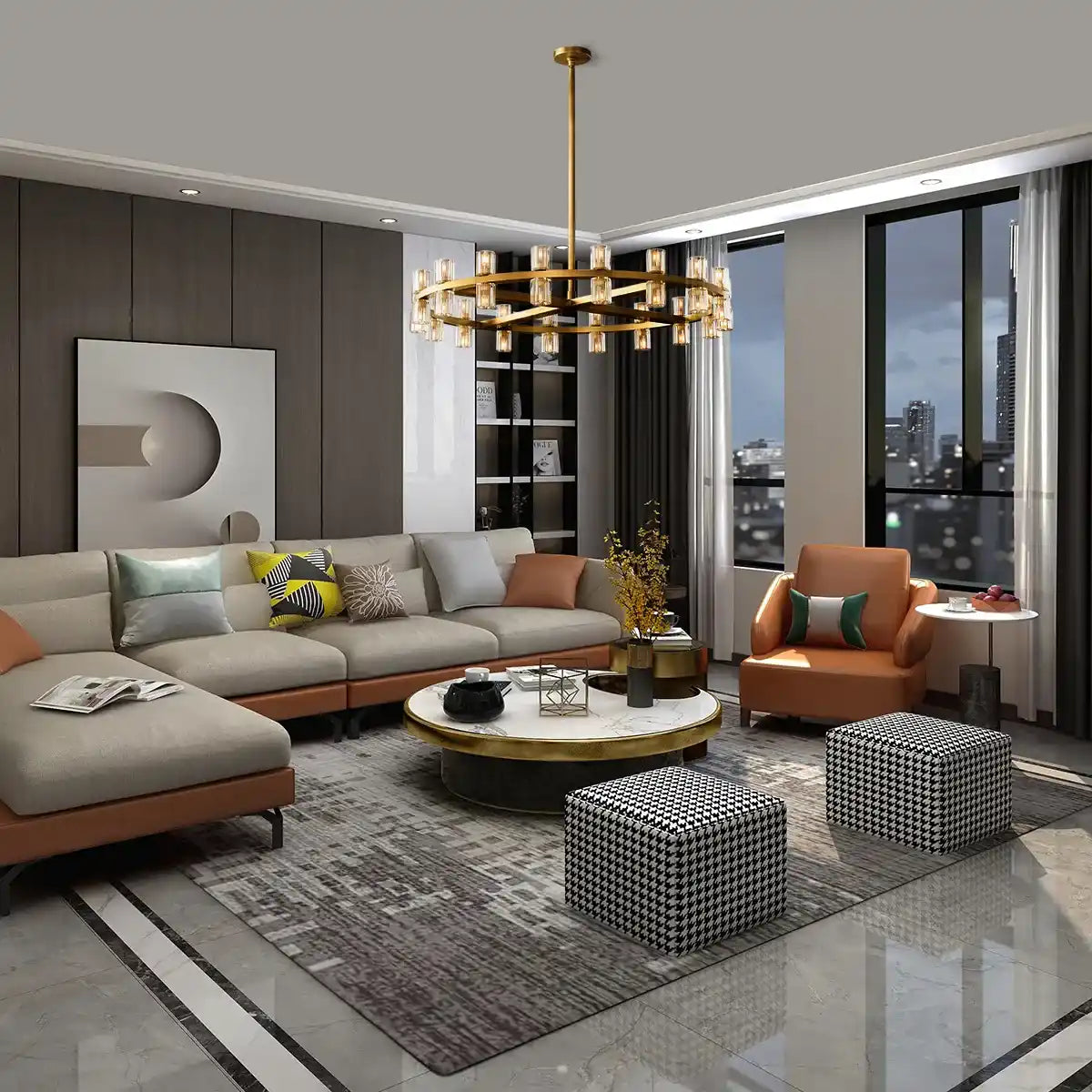 Arcachon LED Round Chandelier 36", 48", 60"