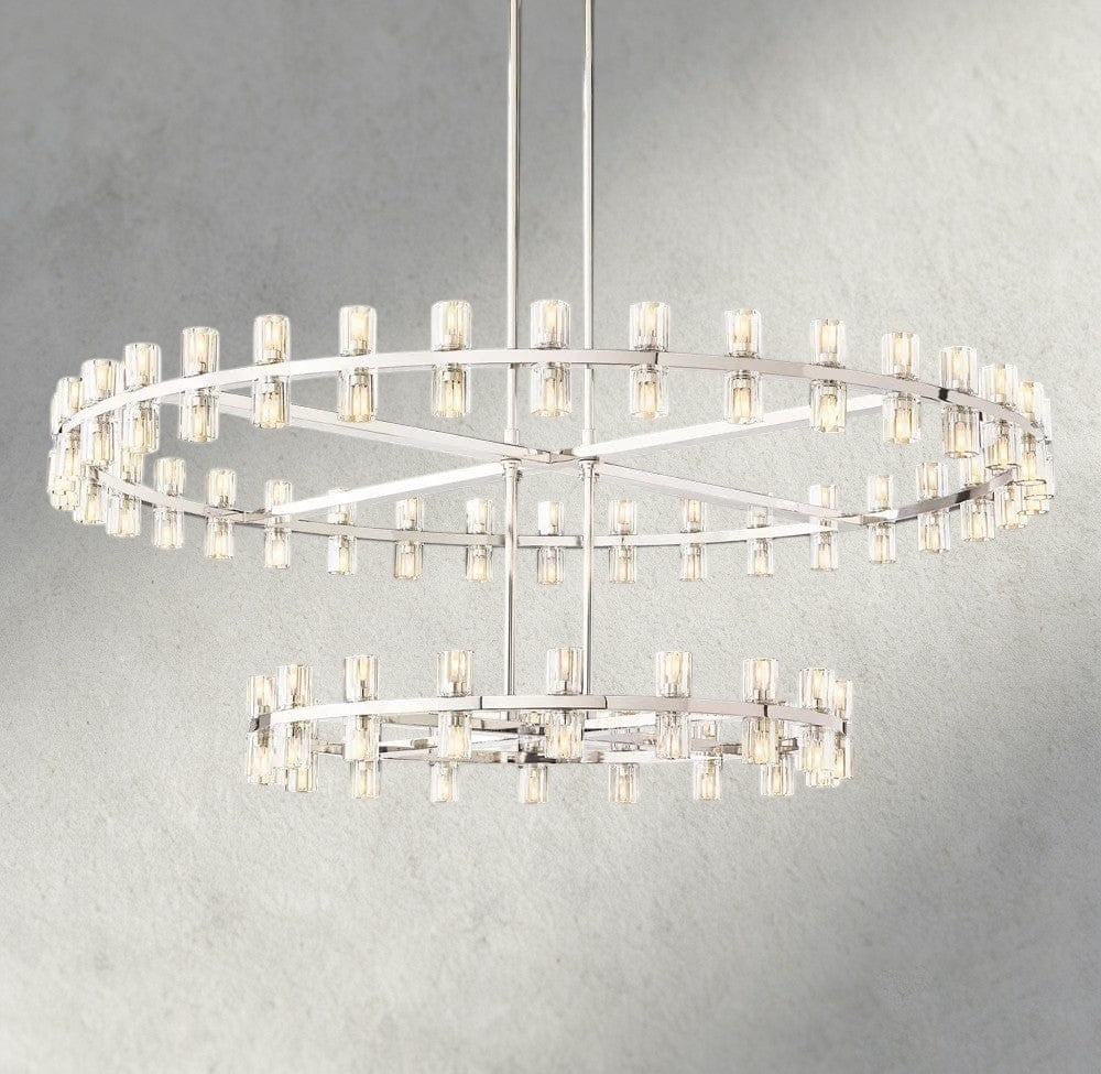 Arcachon LED Round Two-Tier Chandelier 60"-chandelier-Briglighting