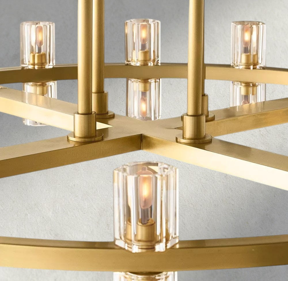 Arcachon LED Round Two-Tier Chandelier 60"-chandelier-Briglighting
