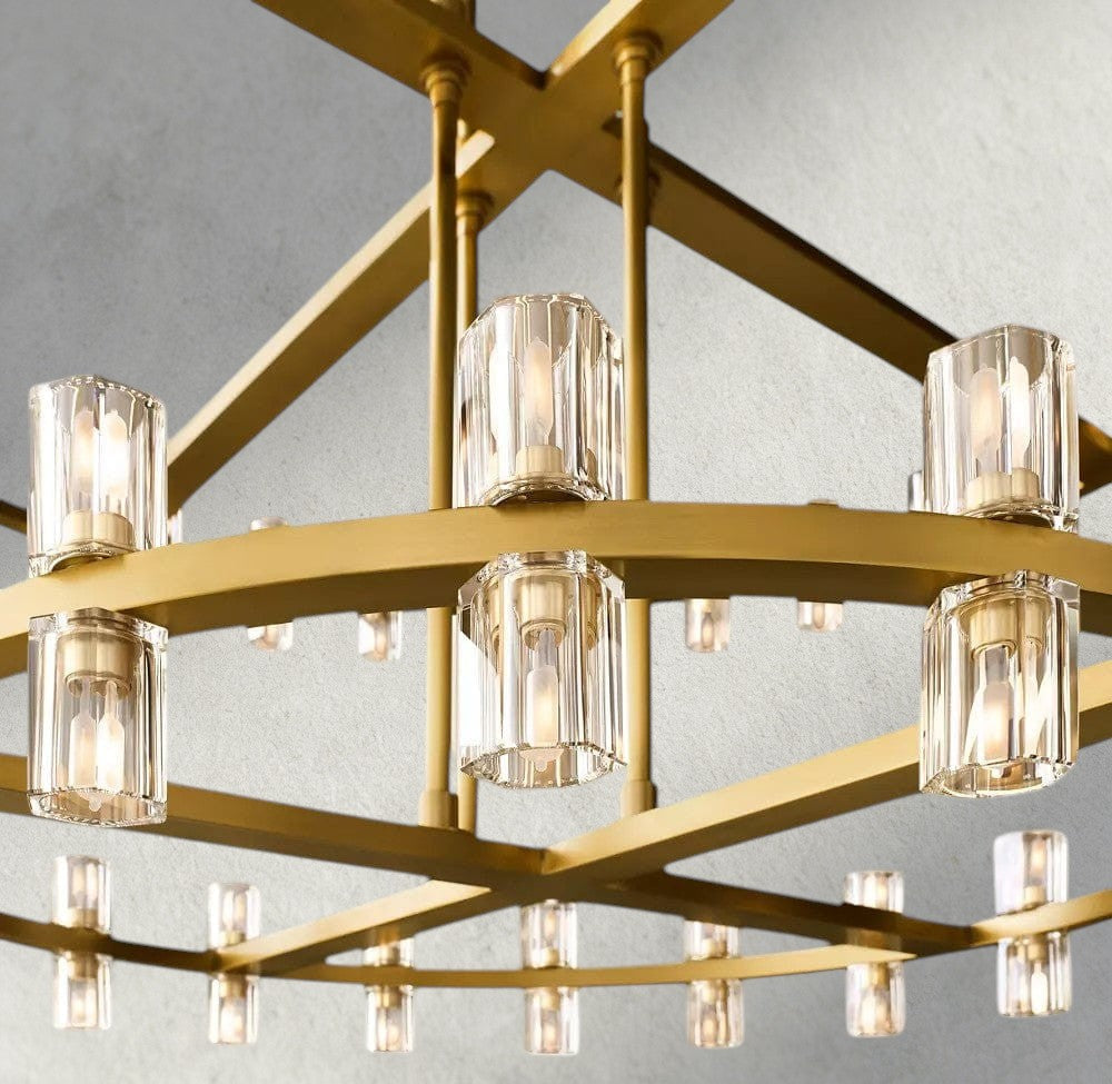 Arcachon LED Round Two-Tier Chandelier 60"-chandelier-Briglighting